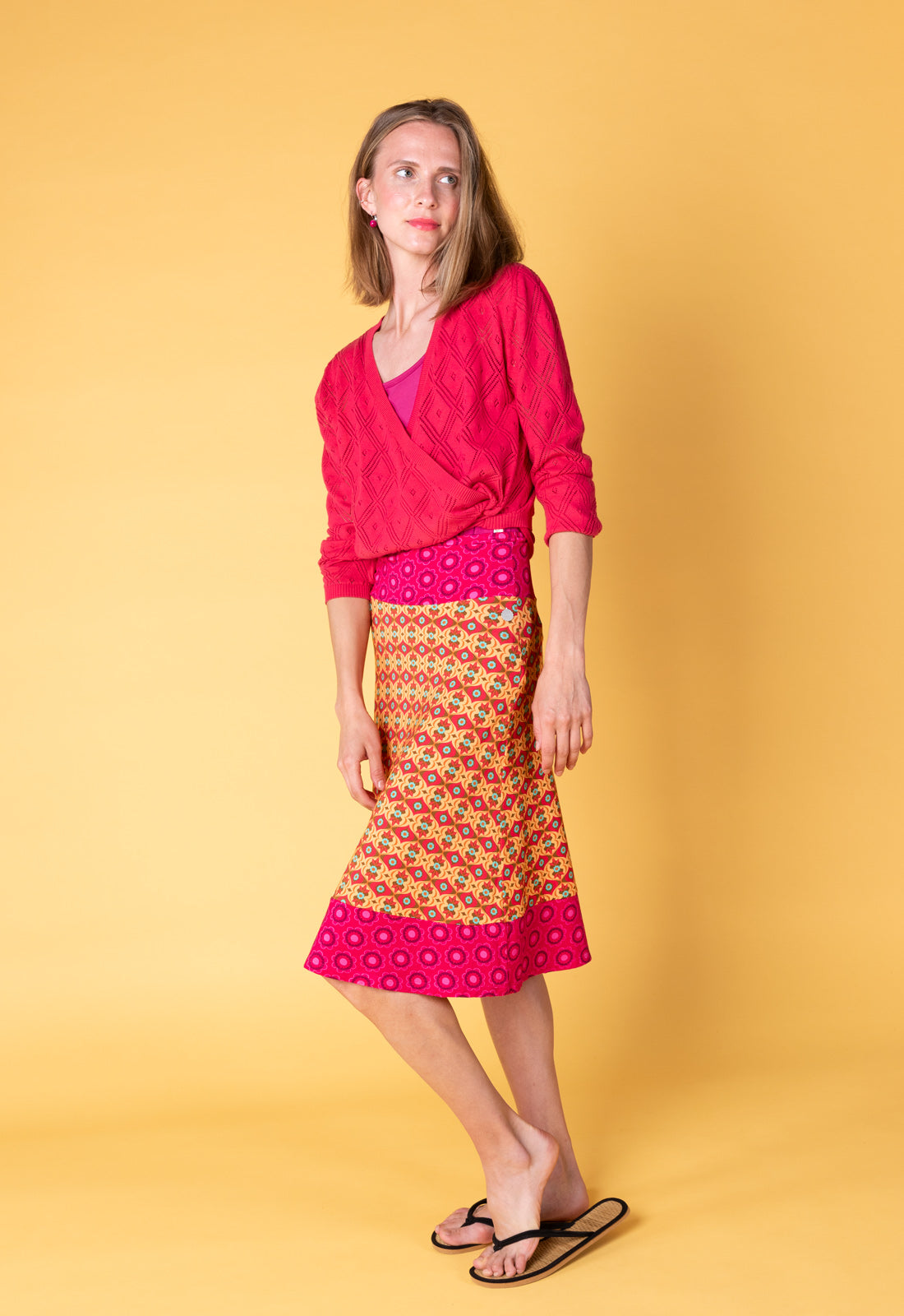 Rock mit abgesetztem Gürtel und Saum - S25 Candy Skirt B