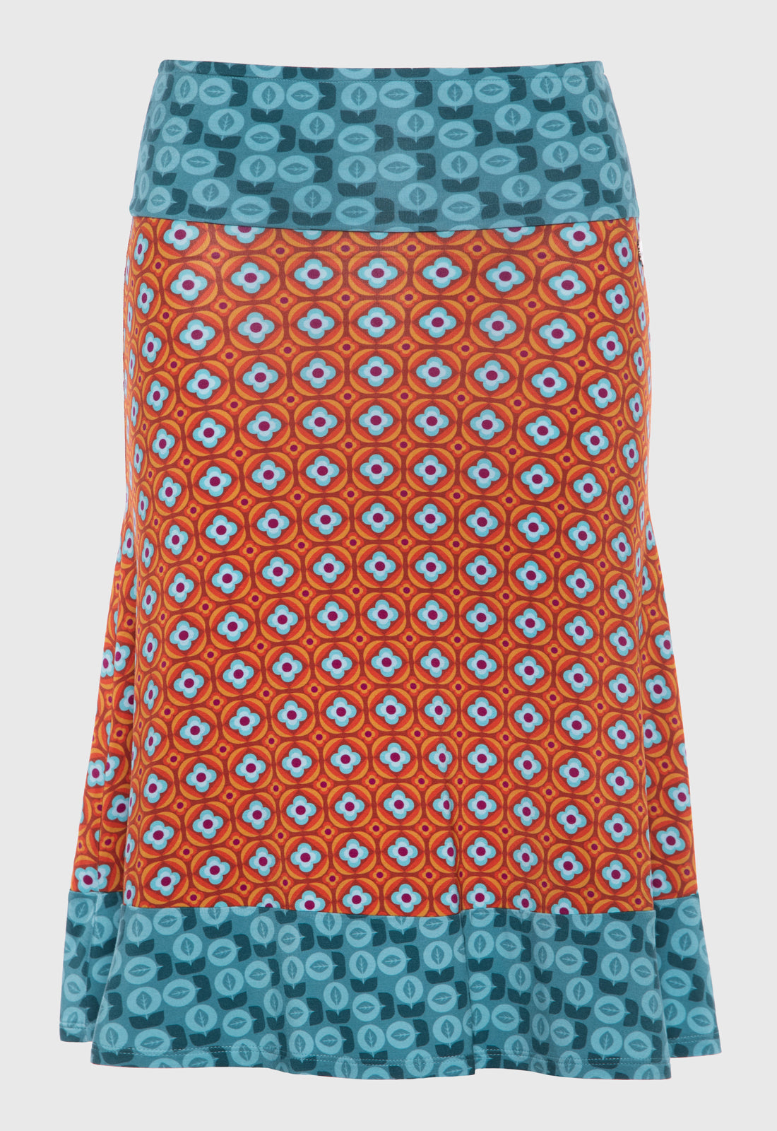 Skirt with contrasting belt and hem - S25 Candy Skirt B
