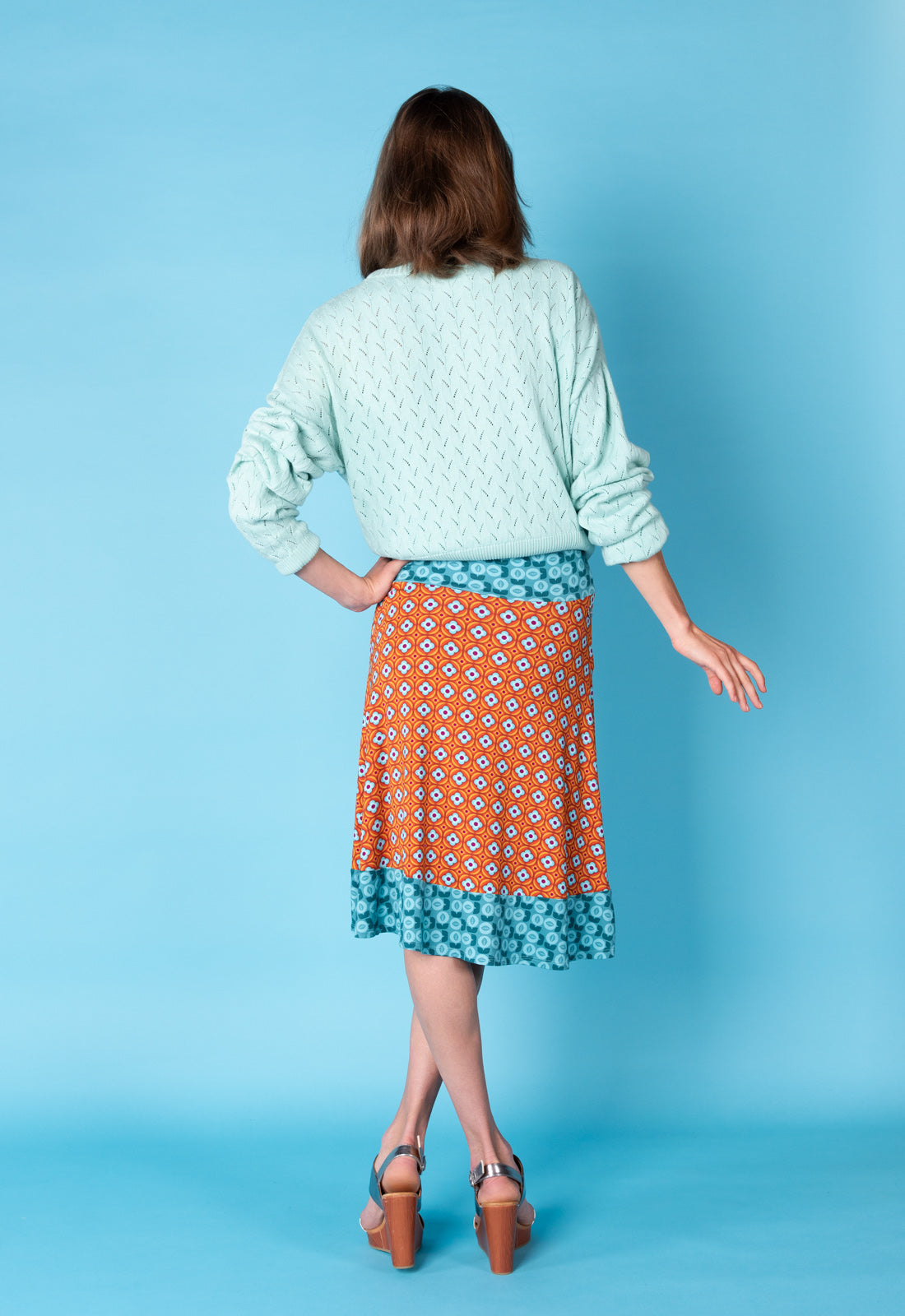 Rock mit abgesetztem Gürtel und Saum - S25 Candy Skirt B