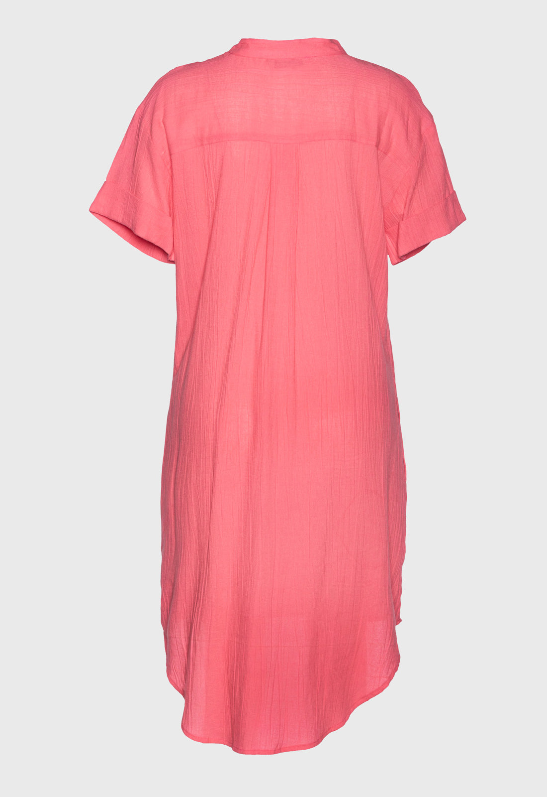Weit geschnittenes Hemdkleid mit V-Ausschnitt - S25Dress-NC1