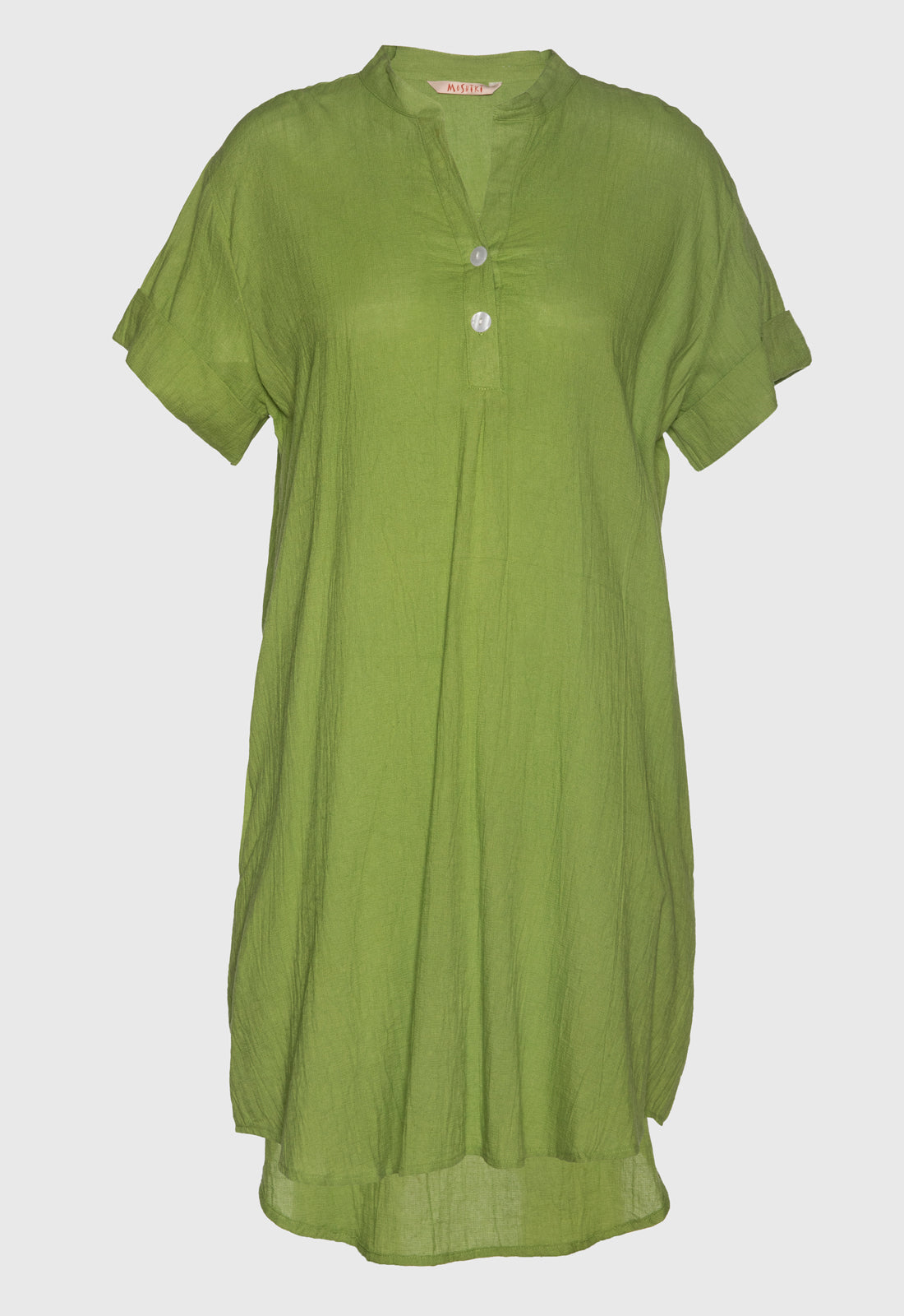 Loose-fitting V-neck shirt dress - S25Dress-NC1