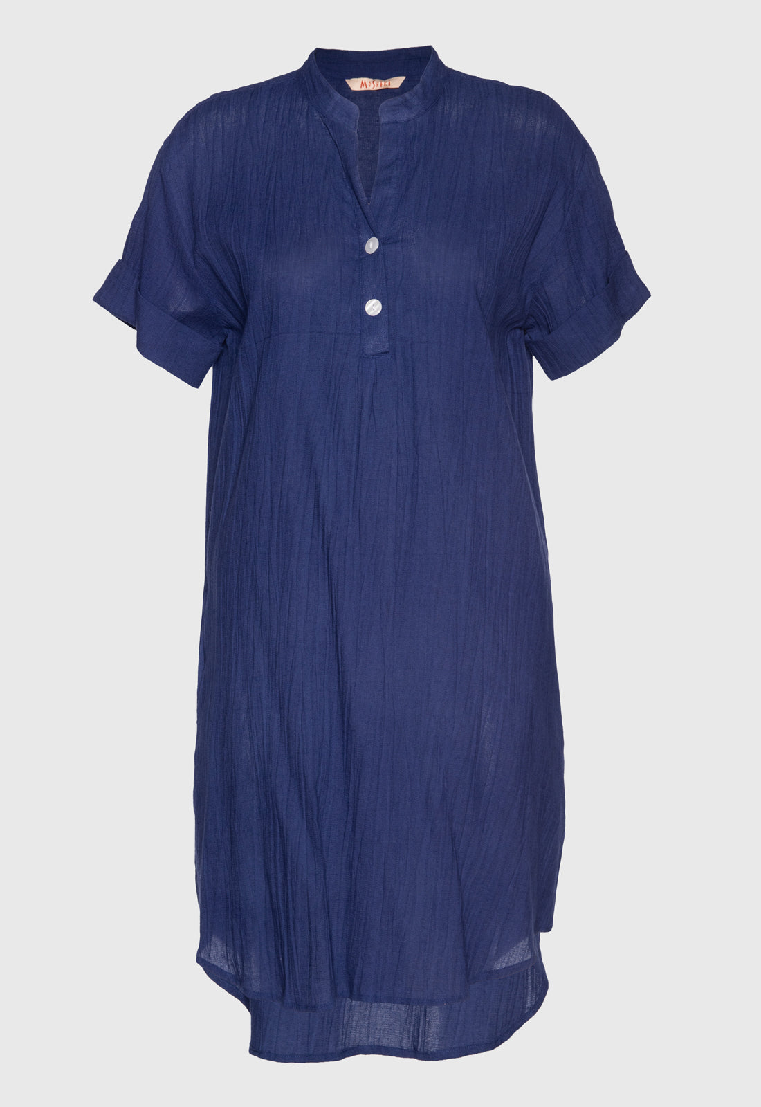 Loose-fitting V-neck shirt dress - S25Dress-NC1