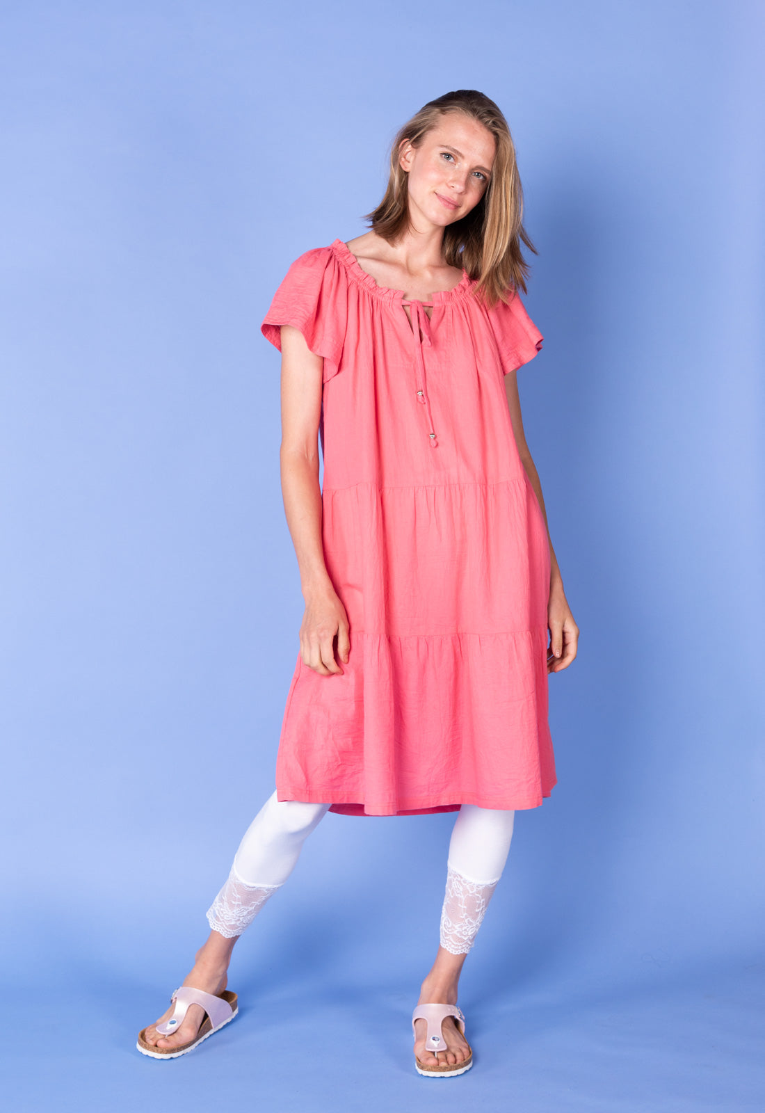 Stufenkleid mit Ziernähten und Raffung- S25Dress-NC2