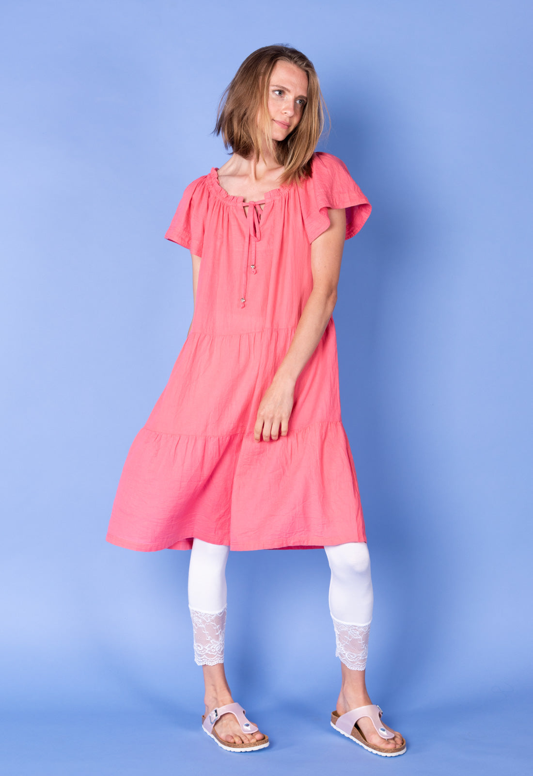Stufenkleid mit Ziernähten und Raffung- S25Dress-NC2