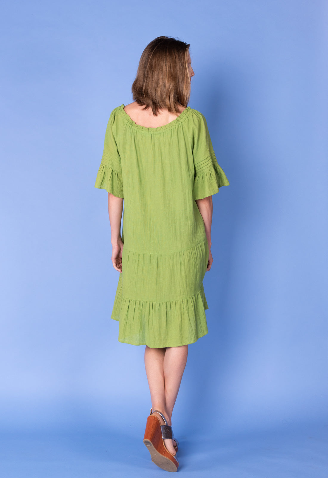 Stufenkleid mit Ziernähten und Raffung- S25Dress-NC2