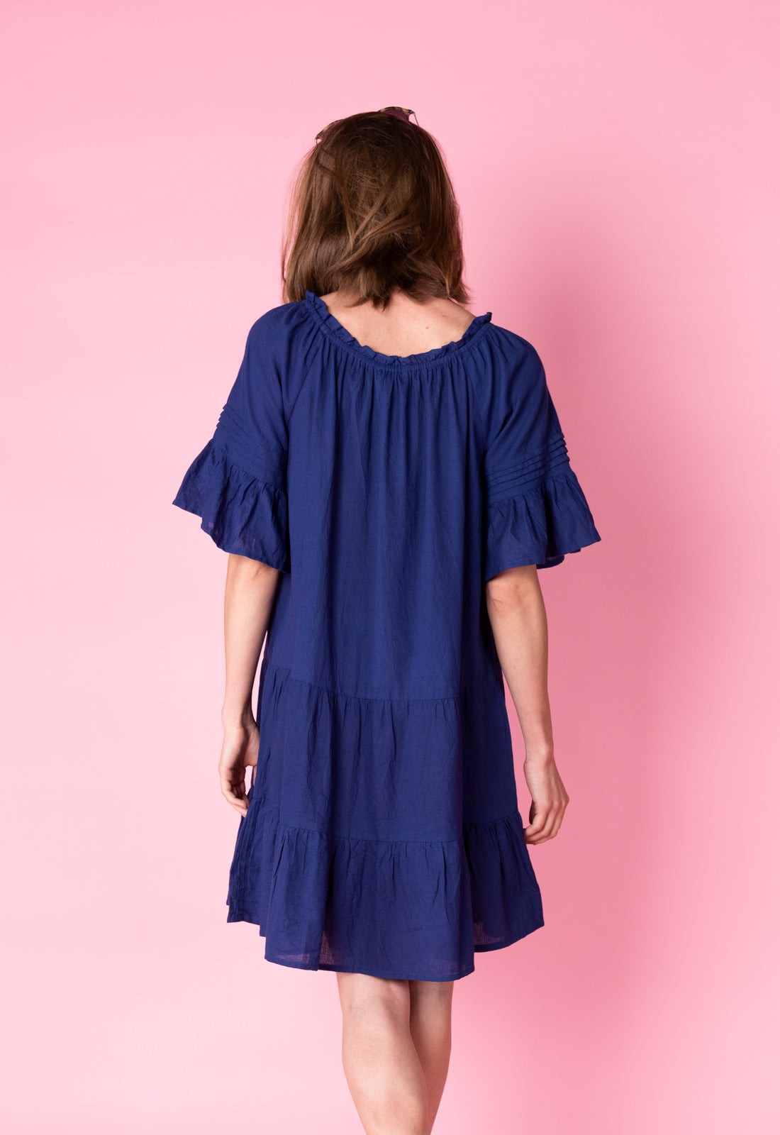 Stufenkleid mit Ziernähten und Raffung- S25Dress-NC2