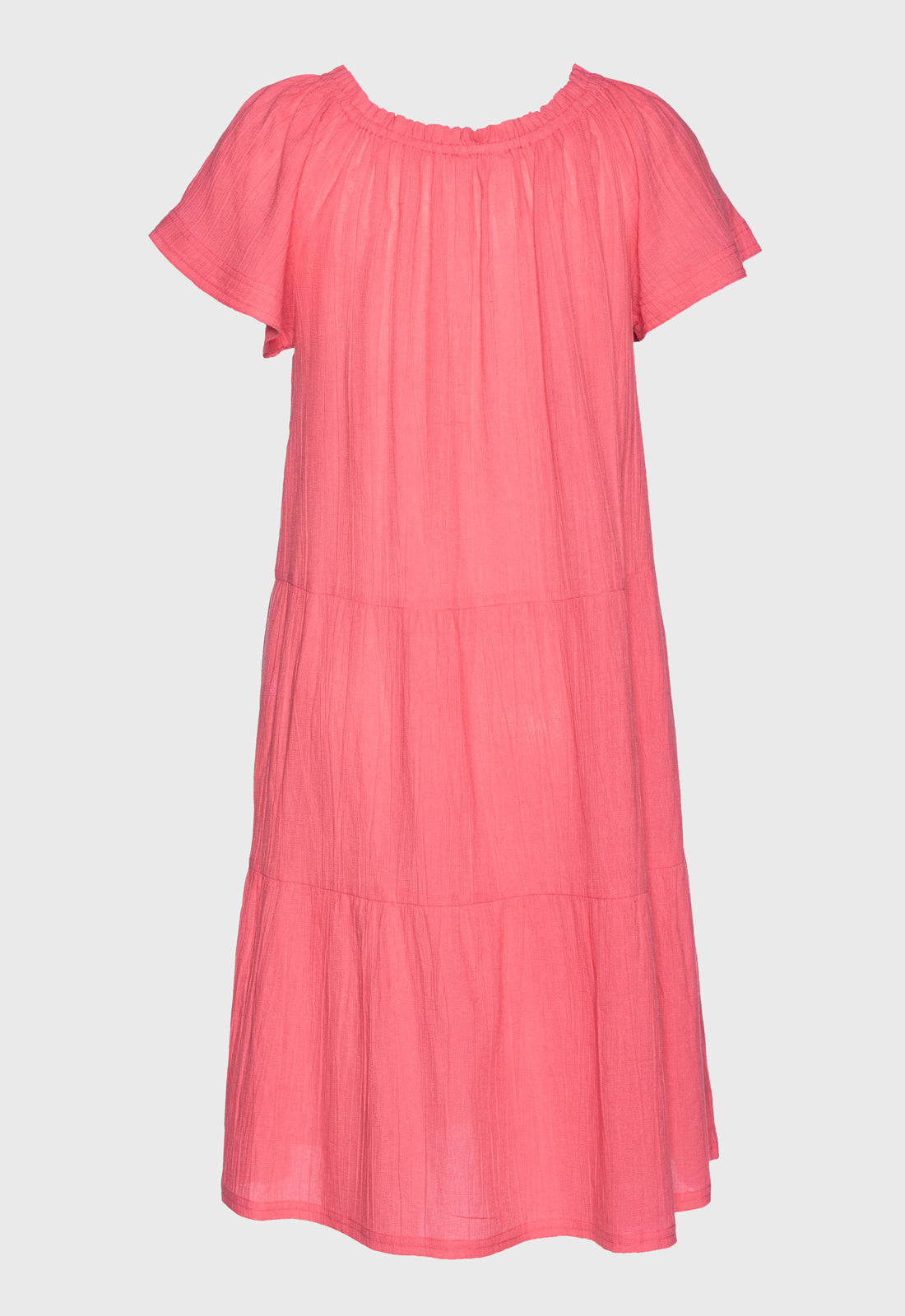Stufenkleid mit Flügelärmeln und Bindedetail - S25Dress-NC3