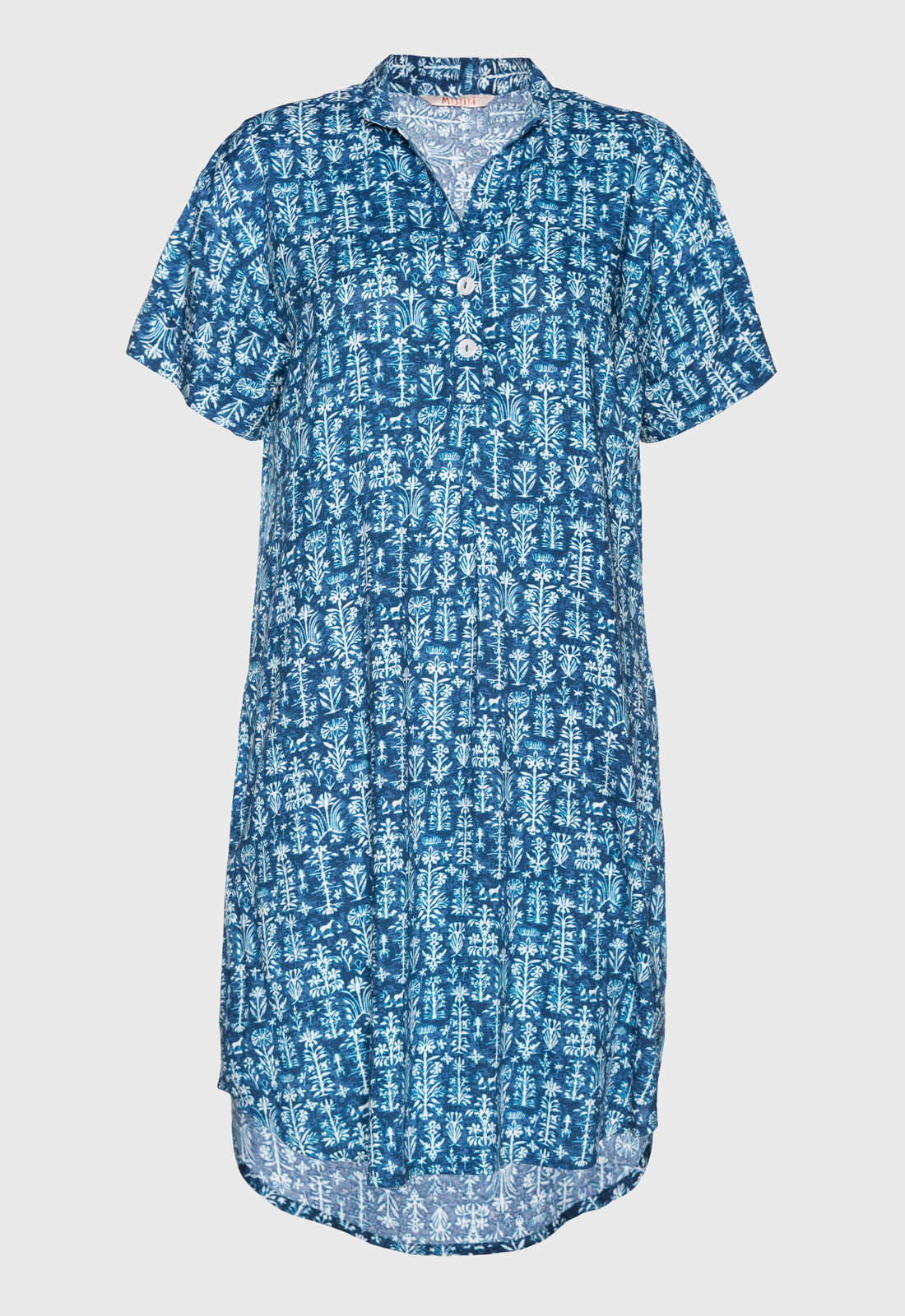 Casual V-neck high-low hem shirt dress - S25Dress-PR4