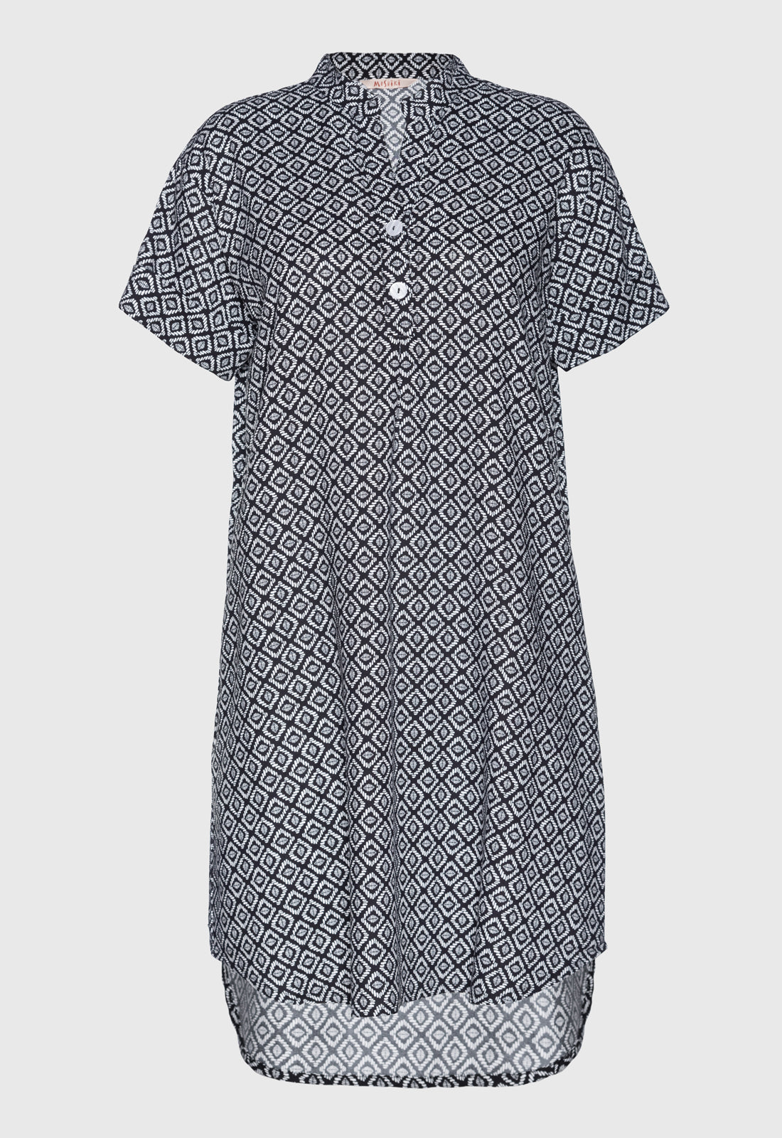 Casual V-neck high-low hem shirt dress - S25Dress-PR4
