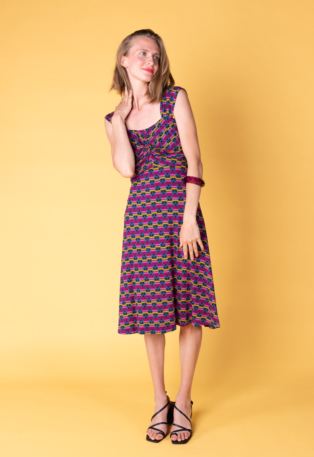 Dress with wide straps - S25Dress-V10