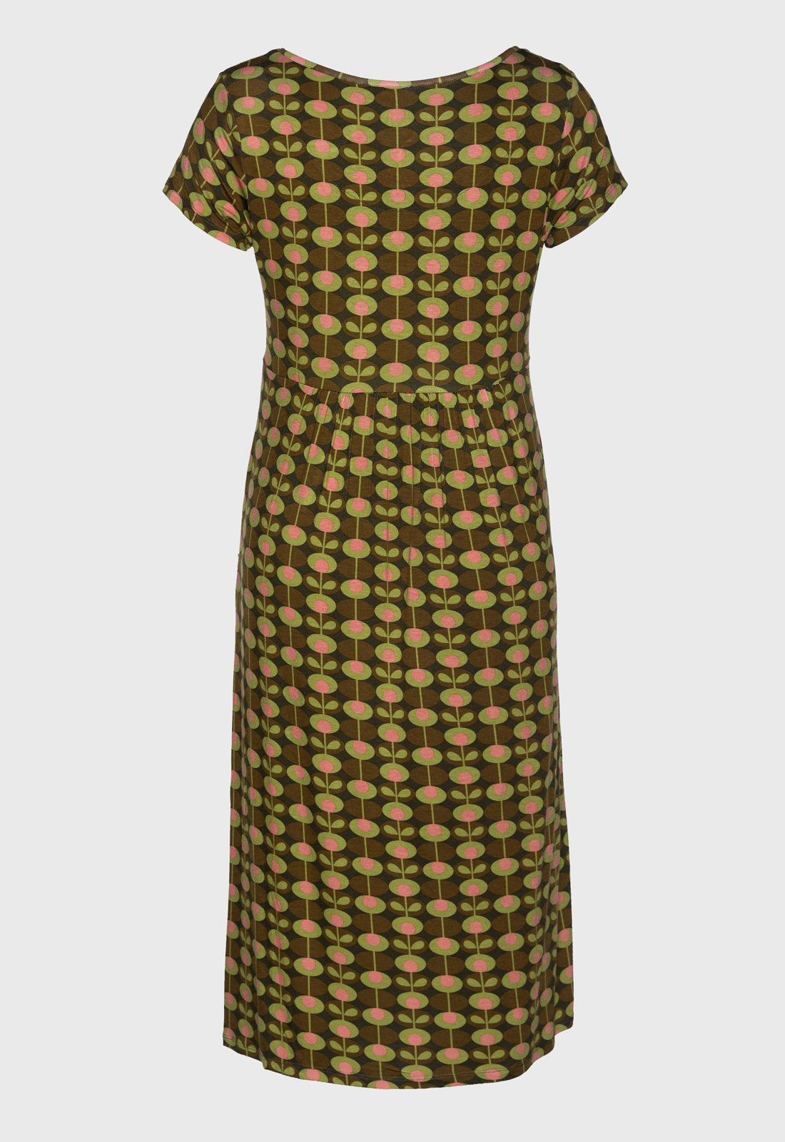 Langes Kleid mit eingereihtem Rockteil - S25Dress-V5