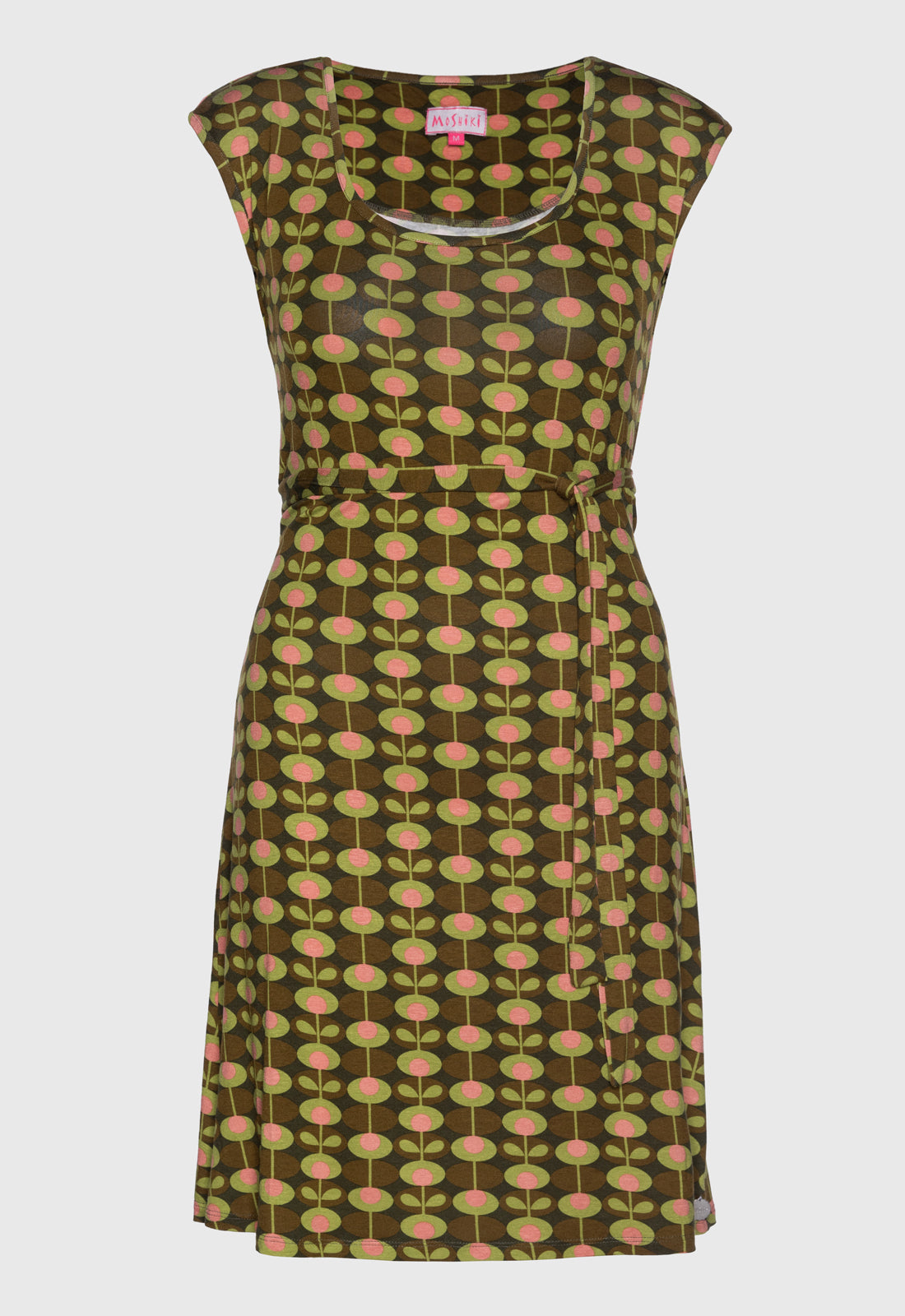 Dress with short capped sleeves - S25Dress-V8
