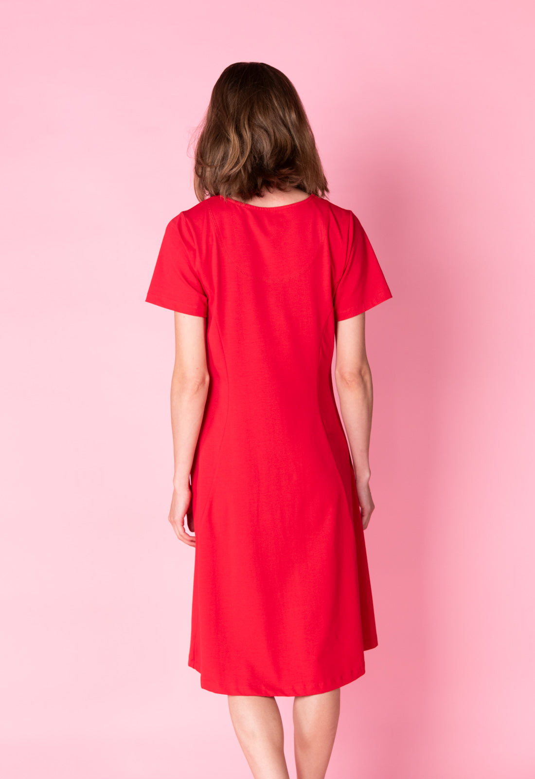 Kurzarm-Kleid mit Prinzess-Nähten - S25Dress-G3
