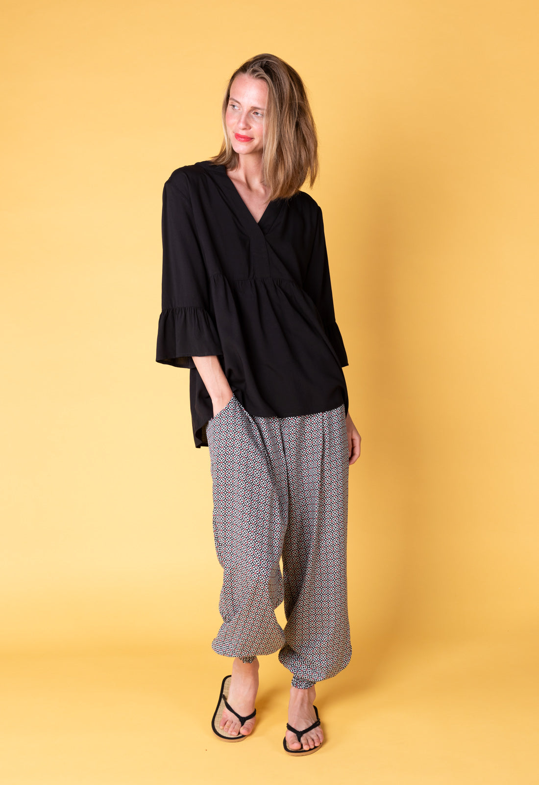 Lange weich fließende Hose - S25Pants-R1