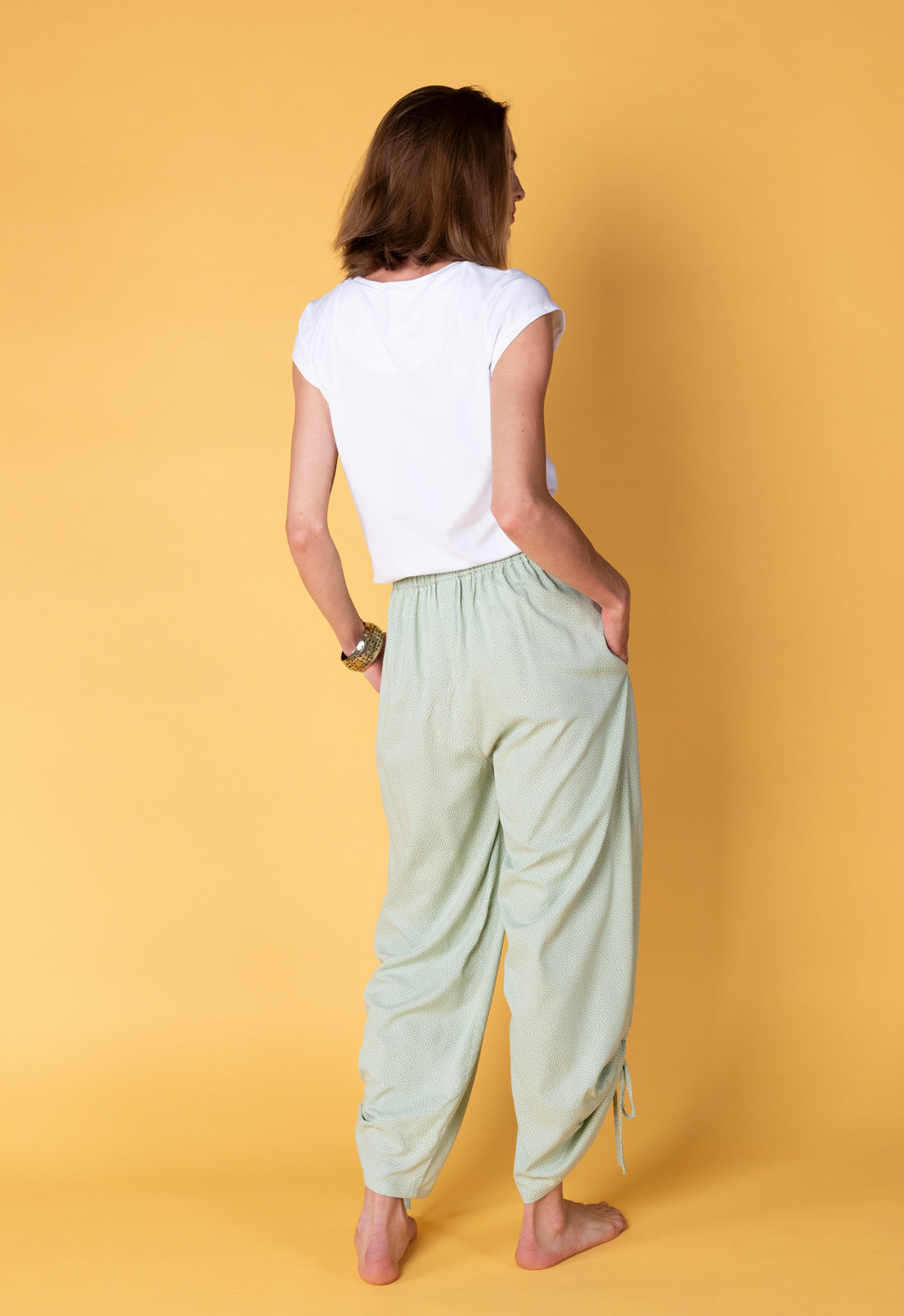 Lange Hose mit gerafftem Bund - S25Sigalit-Pants