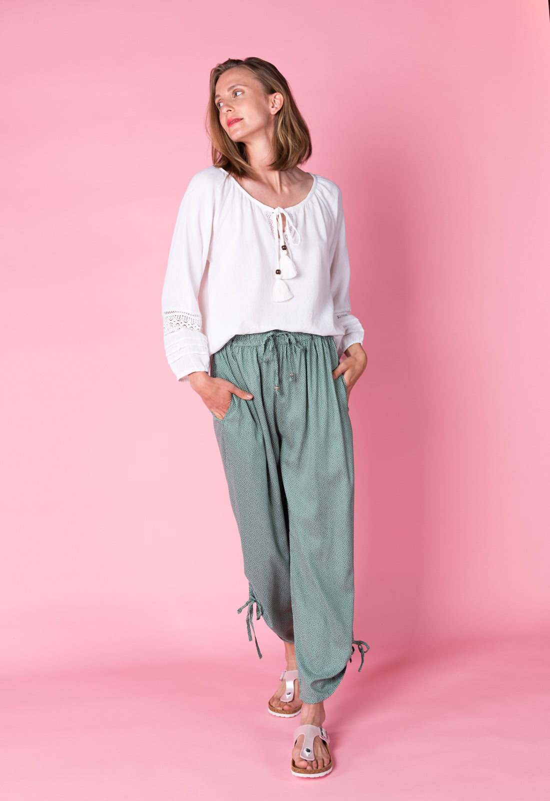 Lange Hose mit gerafftem Bund - S25Sigalit-Pants