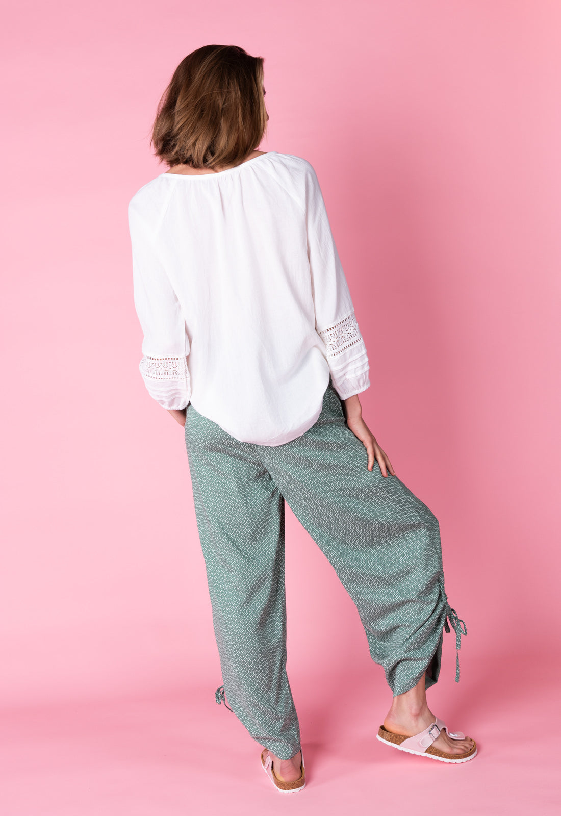 Lange Hose mit gerafftem Bund - S25Sigalit-Pants