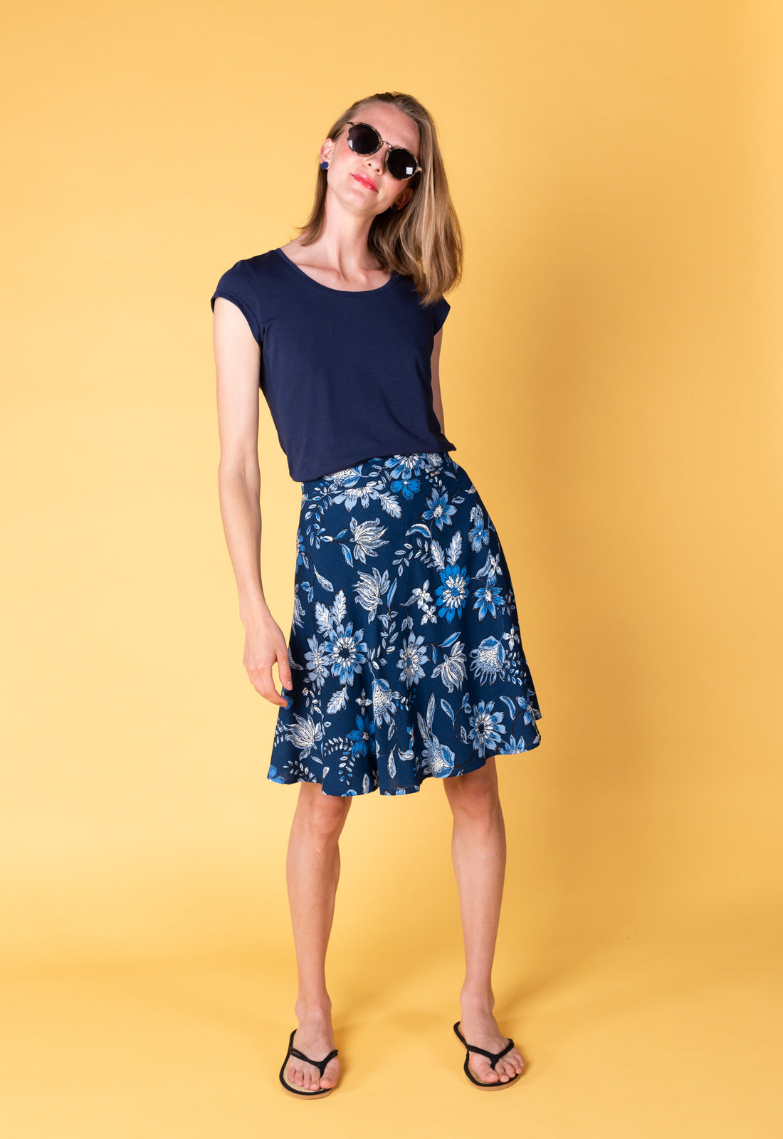 Wrap skirt with wide tie band - S25RSK-100