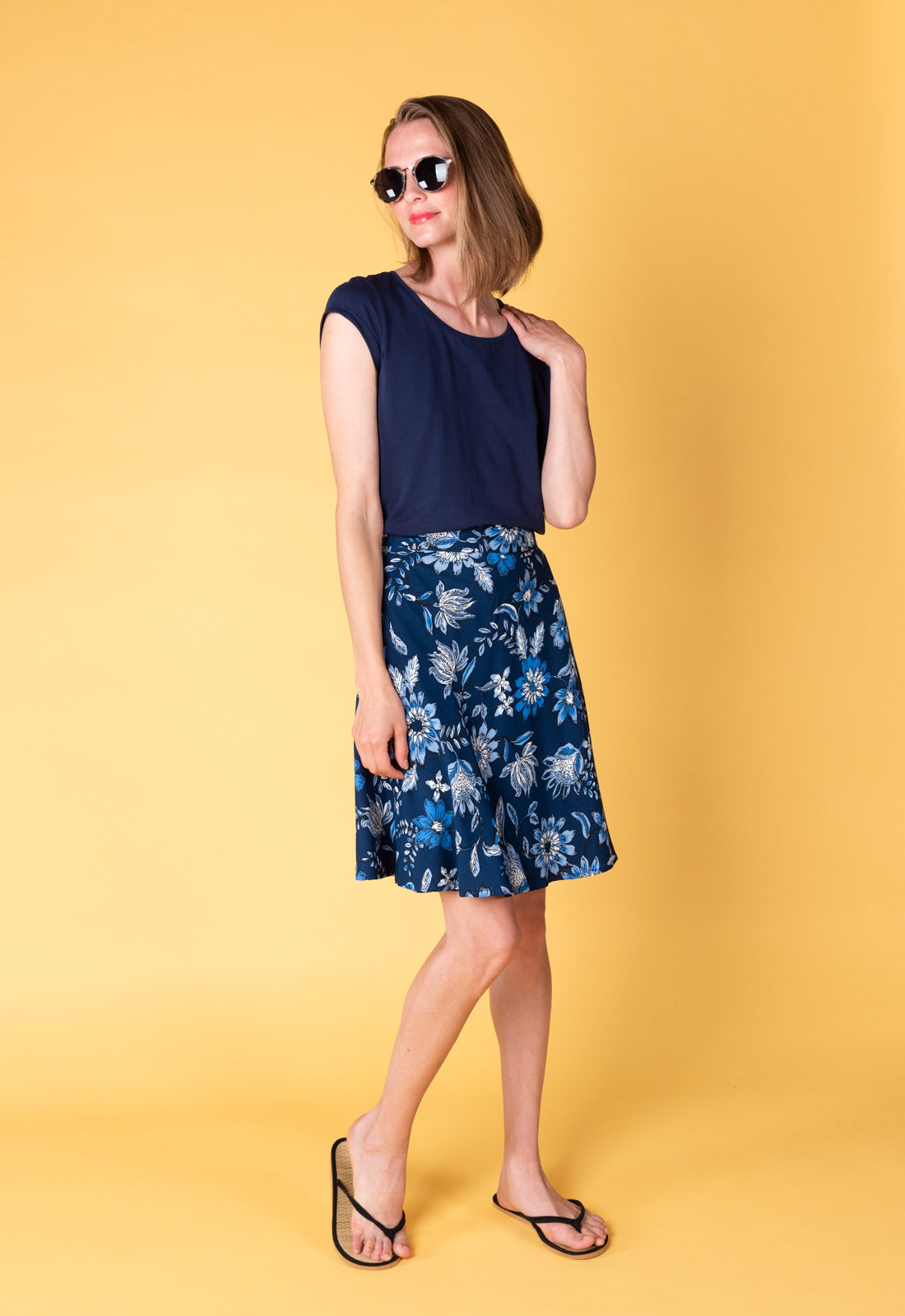 Wrap skirt with wide tie band - S25RSK-100