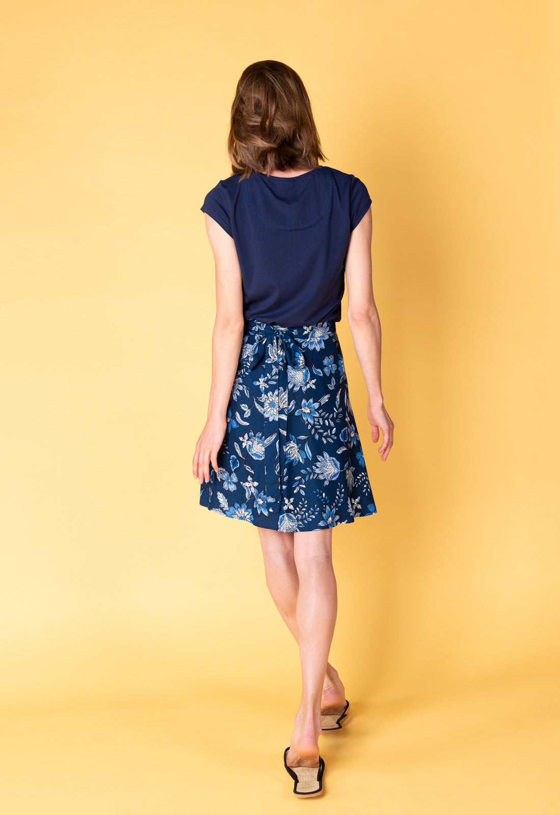Wrap skirt with wide tie band - S25RSK-100