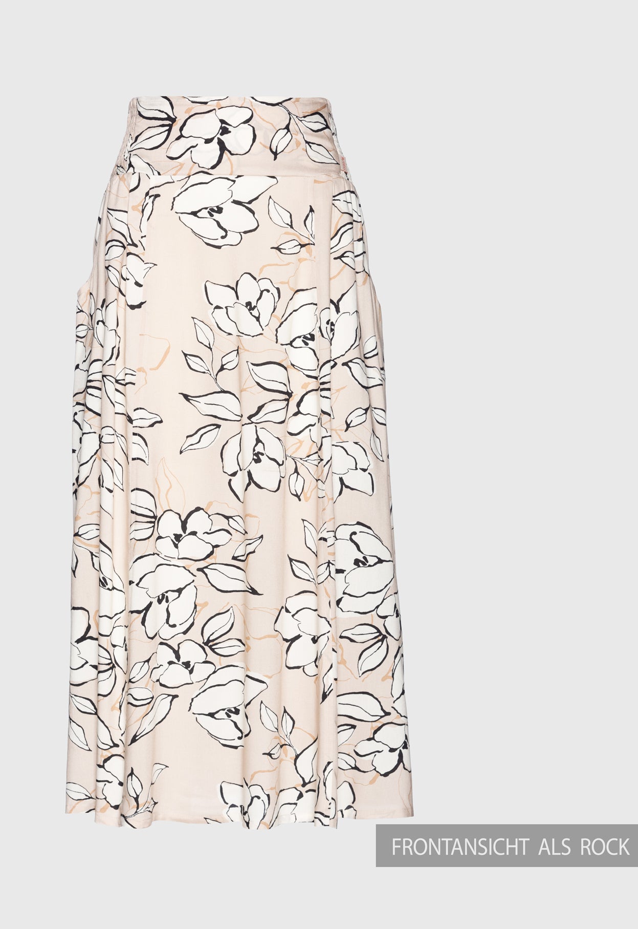 Langer ausgestellter Rock mit gesmoktem Bund - S25Sheera Maxi Skirt