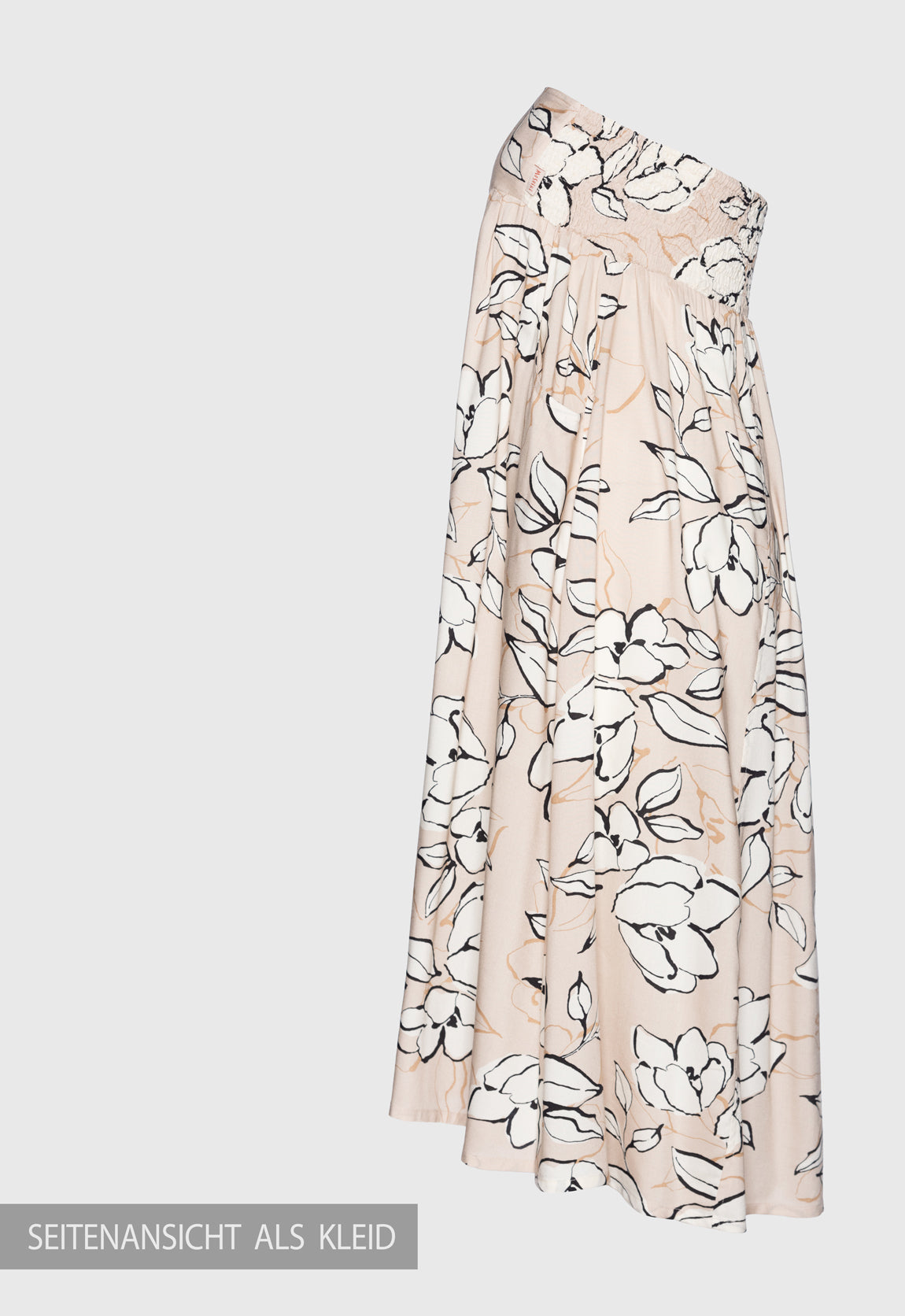 Langer ausgestellter Rock mit gesmoktem Bund - S25Sheera Maxi Skirt