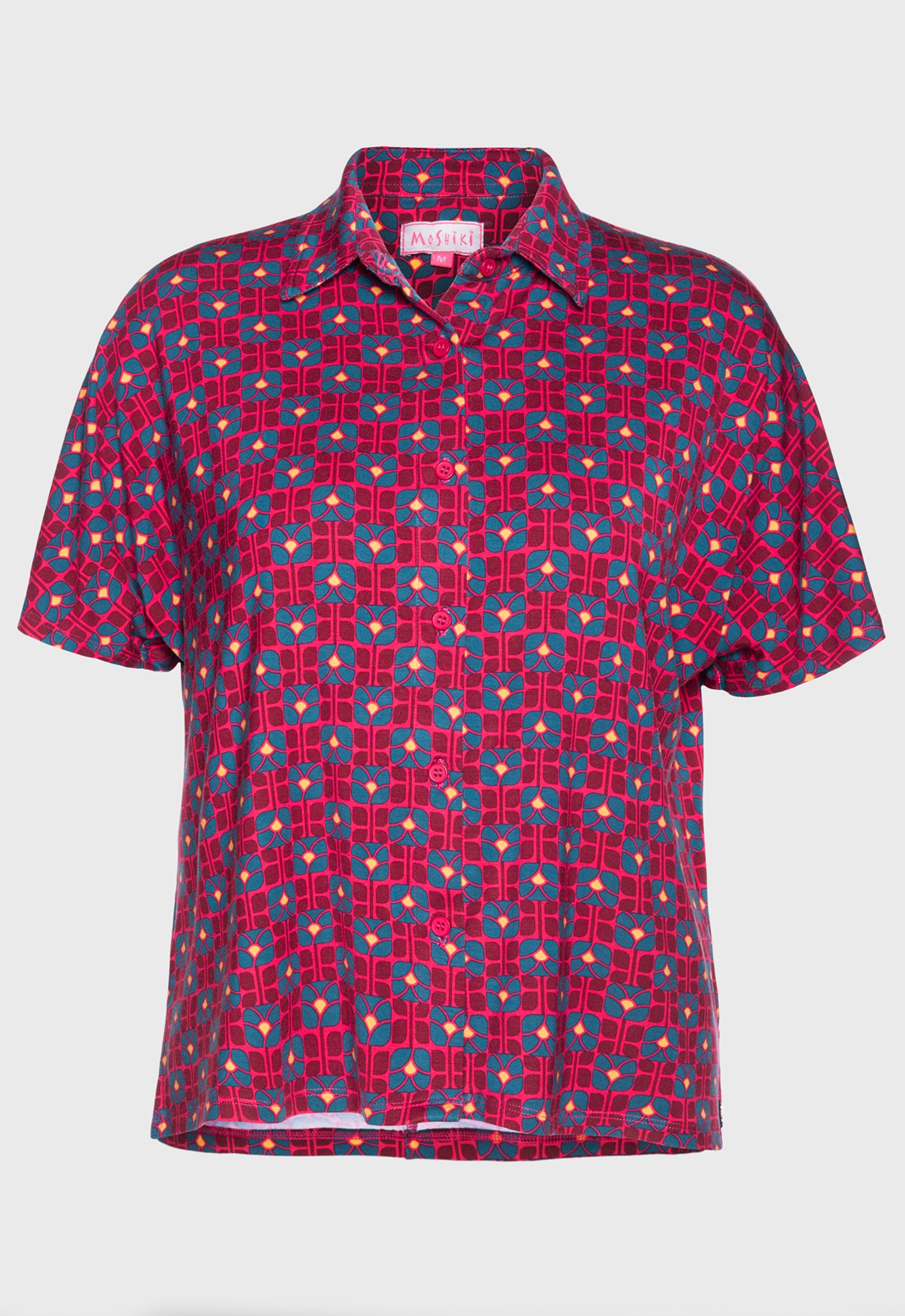 S26Blouse-V1 – Bluse mit Hemdkragen und Knopfleiste