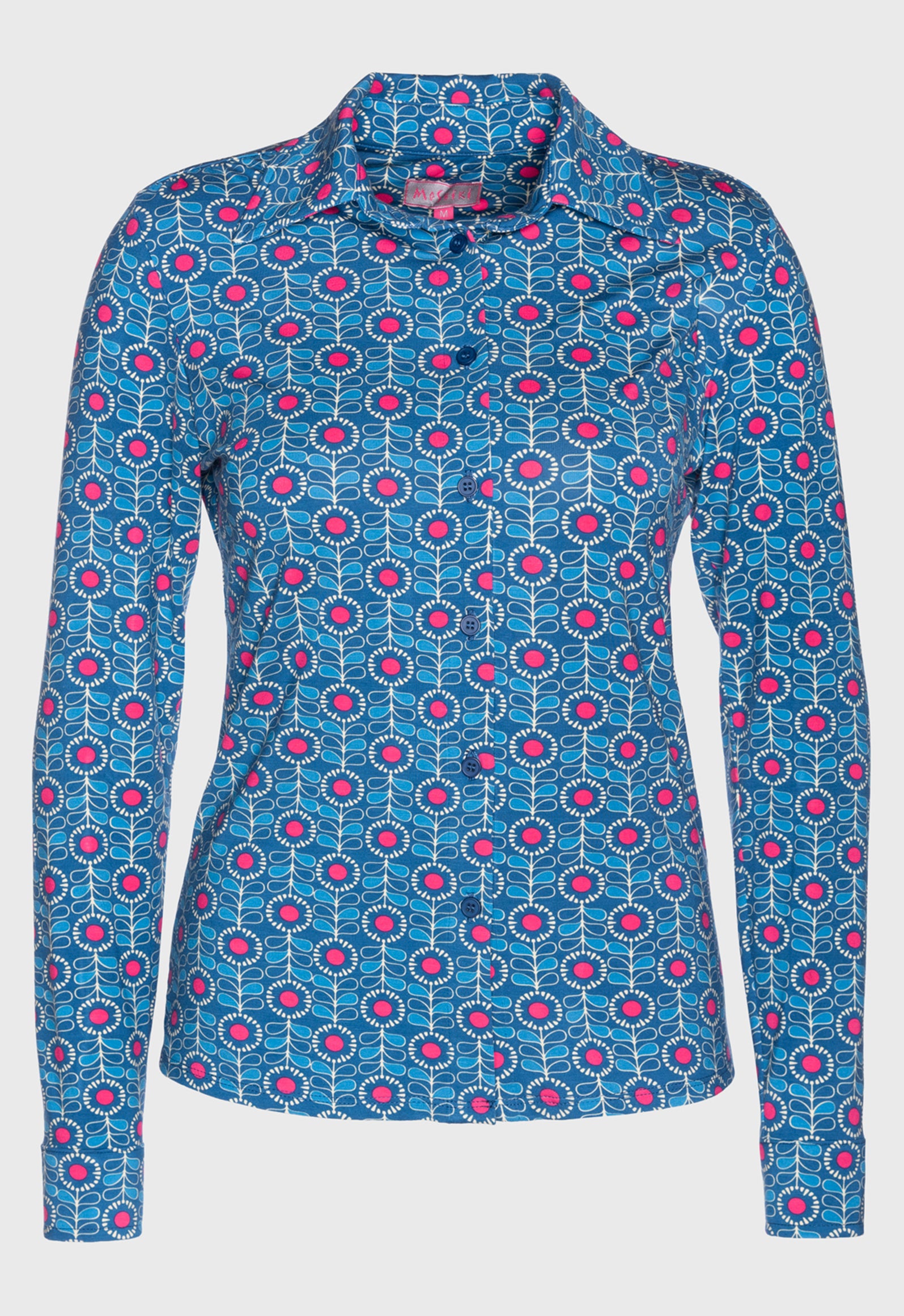 S26Blouse-V2 – Figurnahe Hemdbluse aus Viskose-Stretch