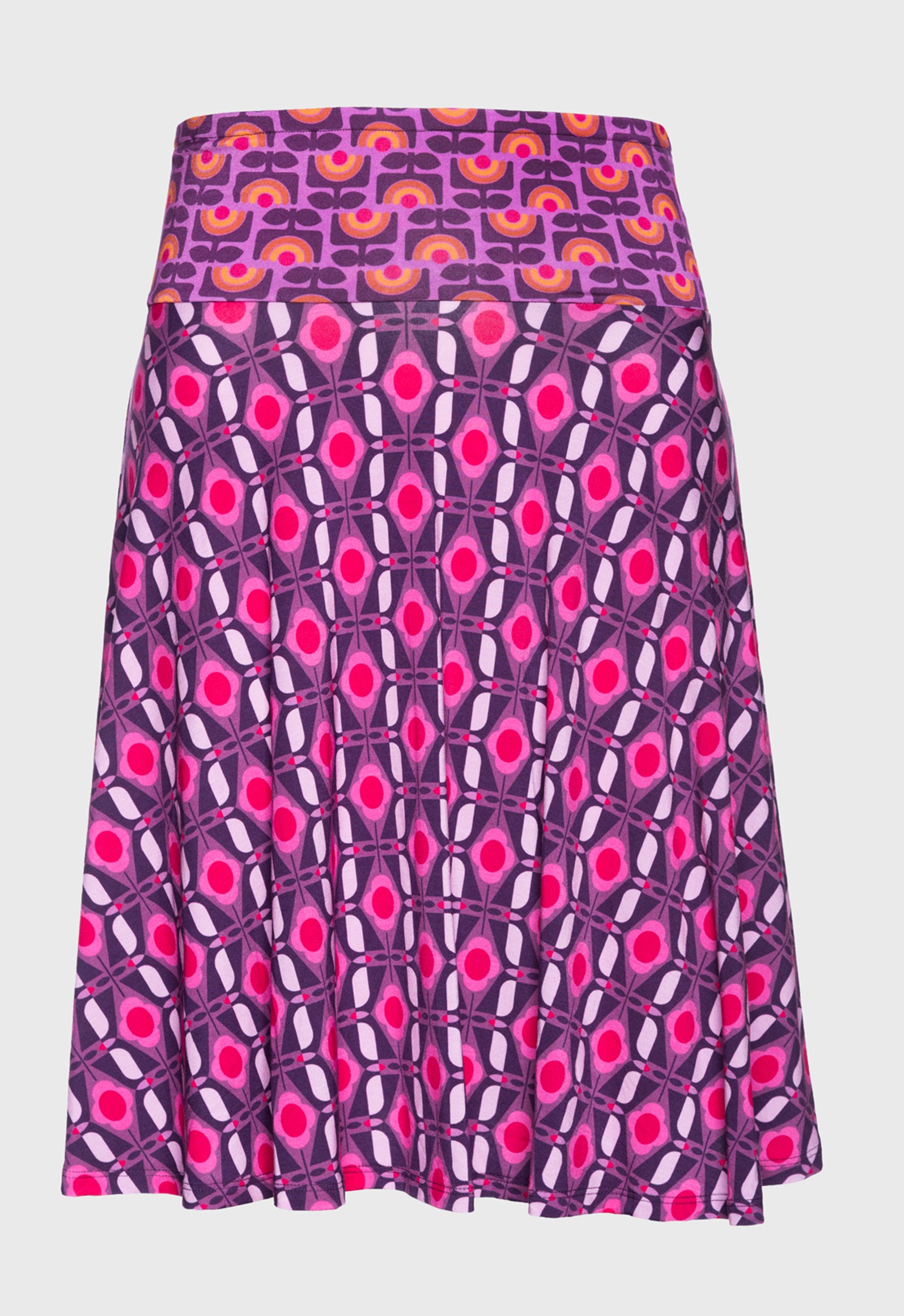 S26Candy Skirt – Schwingender Viskoserock mit Print-Mix