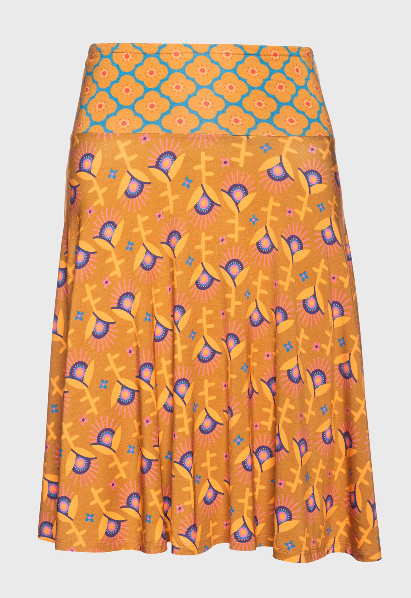 S26Candy Skirt – Schwingender Viskoserock mit Print-Mix