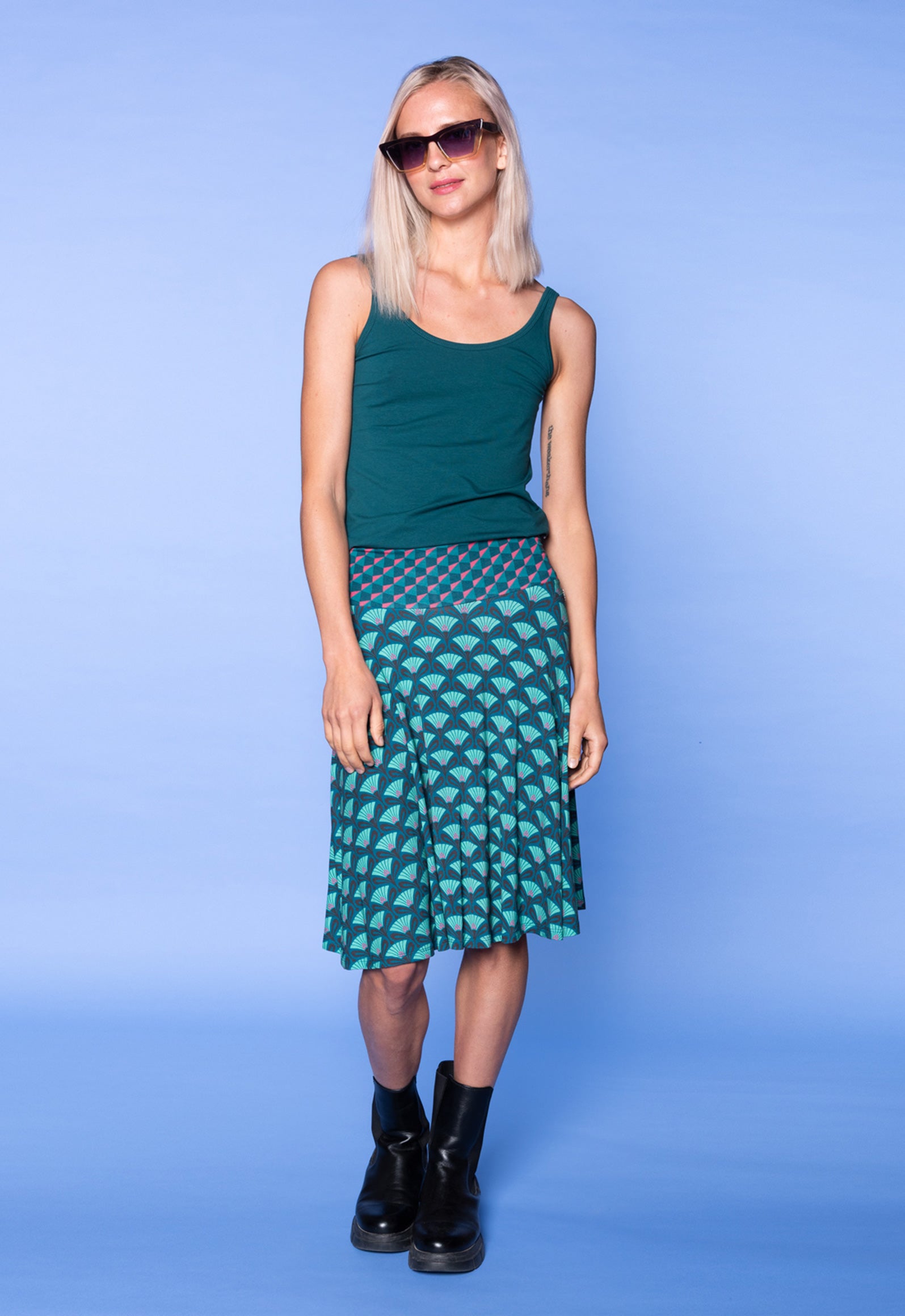 S26Candy Skirt – Schwingender Viskoserock mit Print-Mix