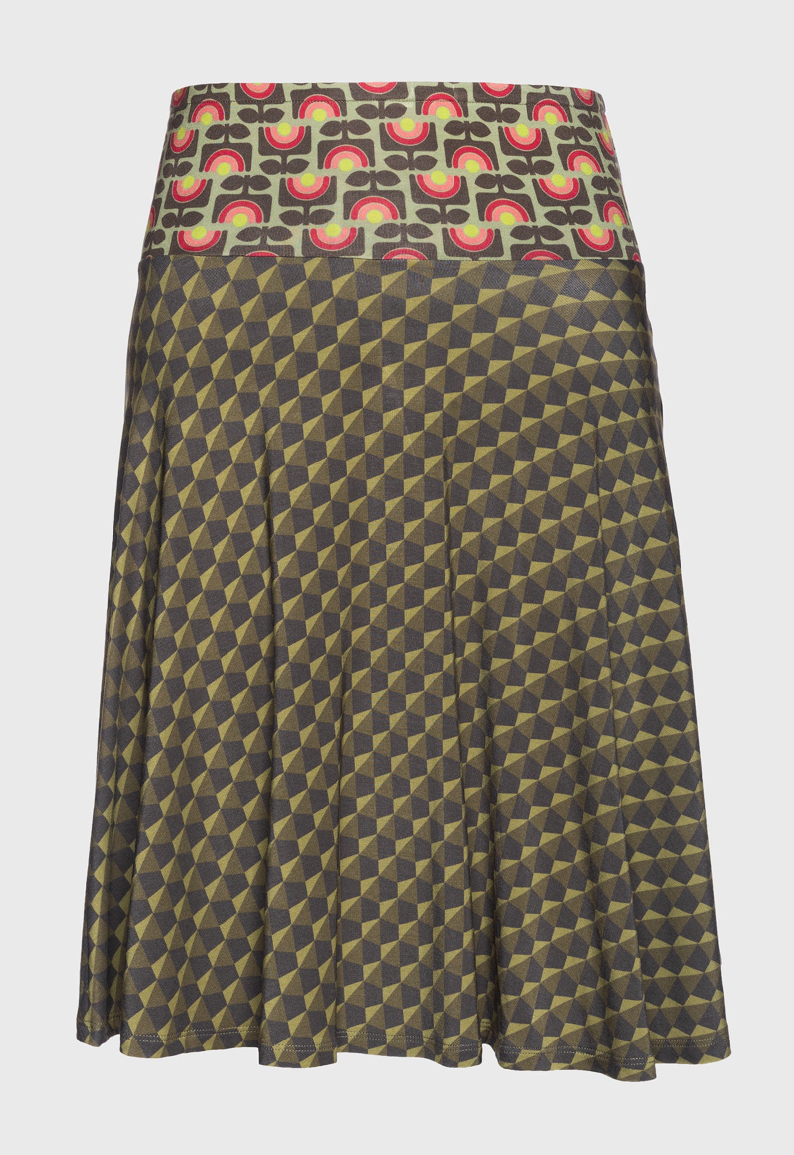 S26Candy Skirt – Schwingender Viskoserock mit Print-Mix