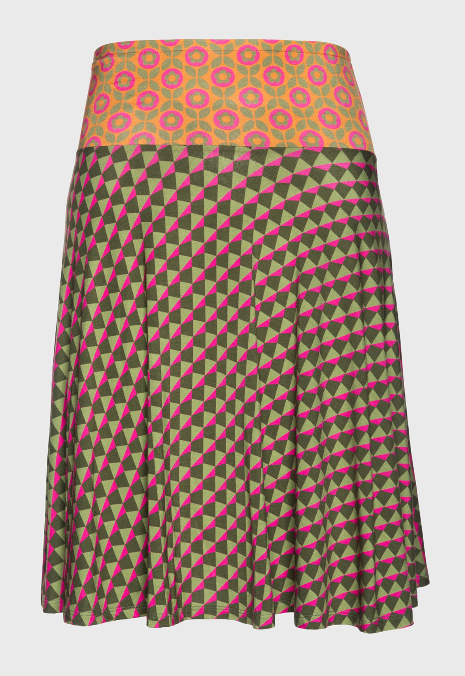 S26Candy Skirt – Schwingender Viskoserock mit Print-Mix