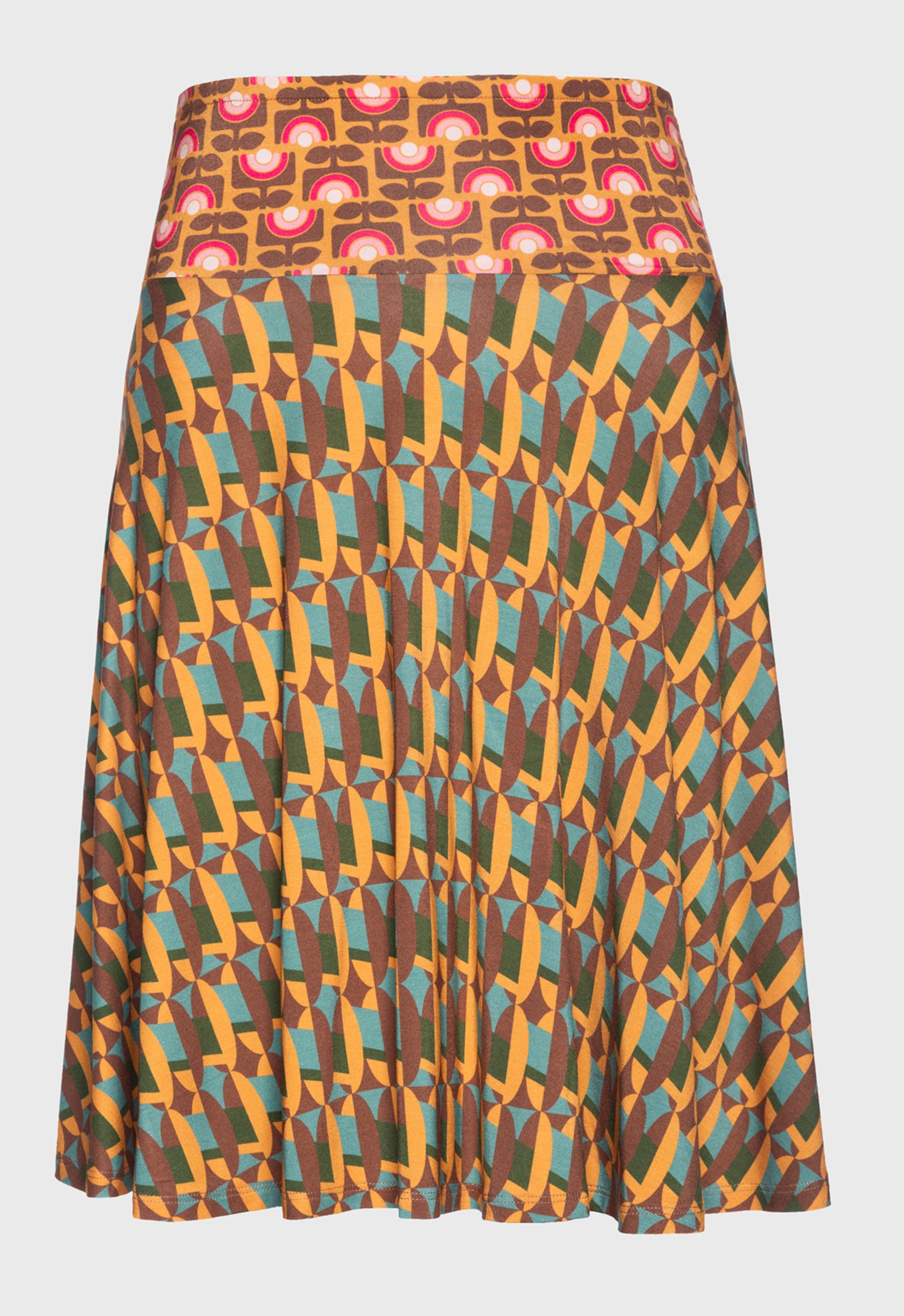 S26Candy Skirt – Schwingender Viskoserock mit Print-Mix