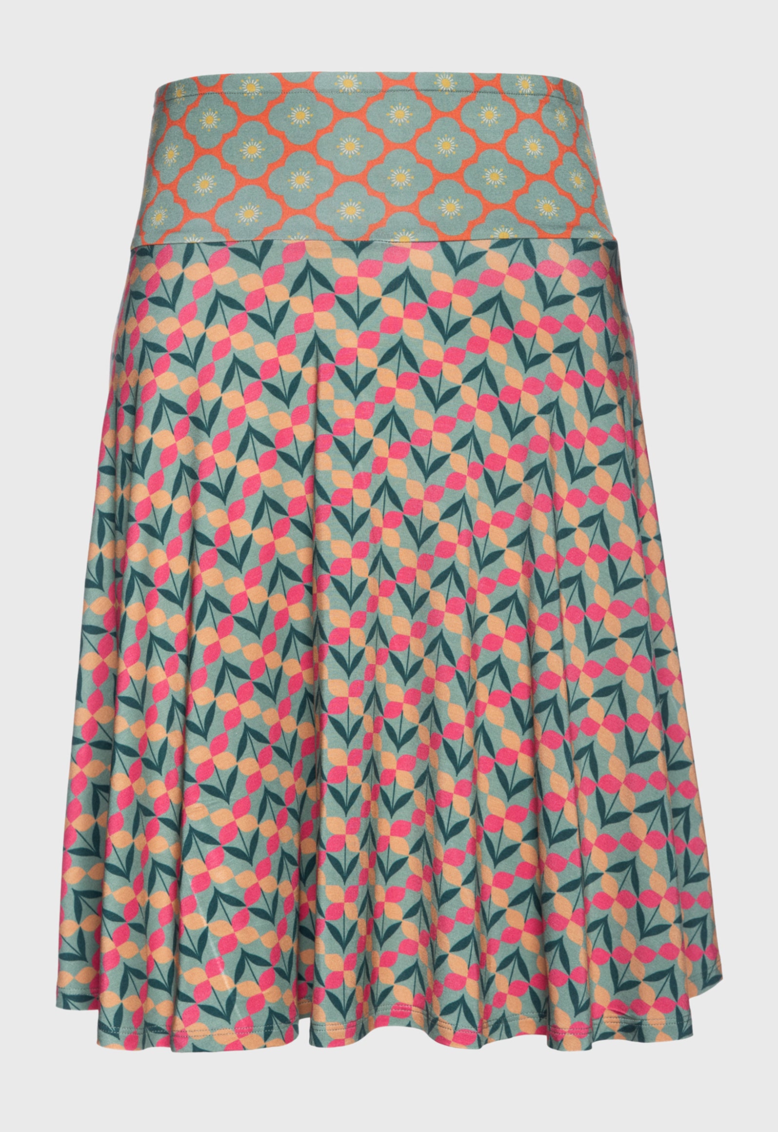 S26Candy Skirt – Schwingender Viskoserock mit Print-Mix