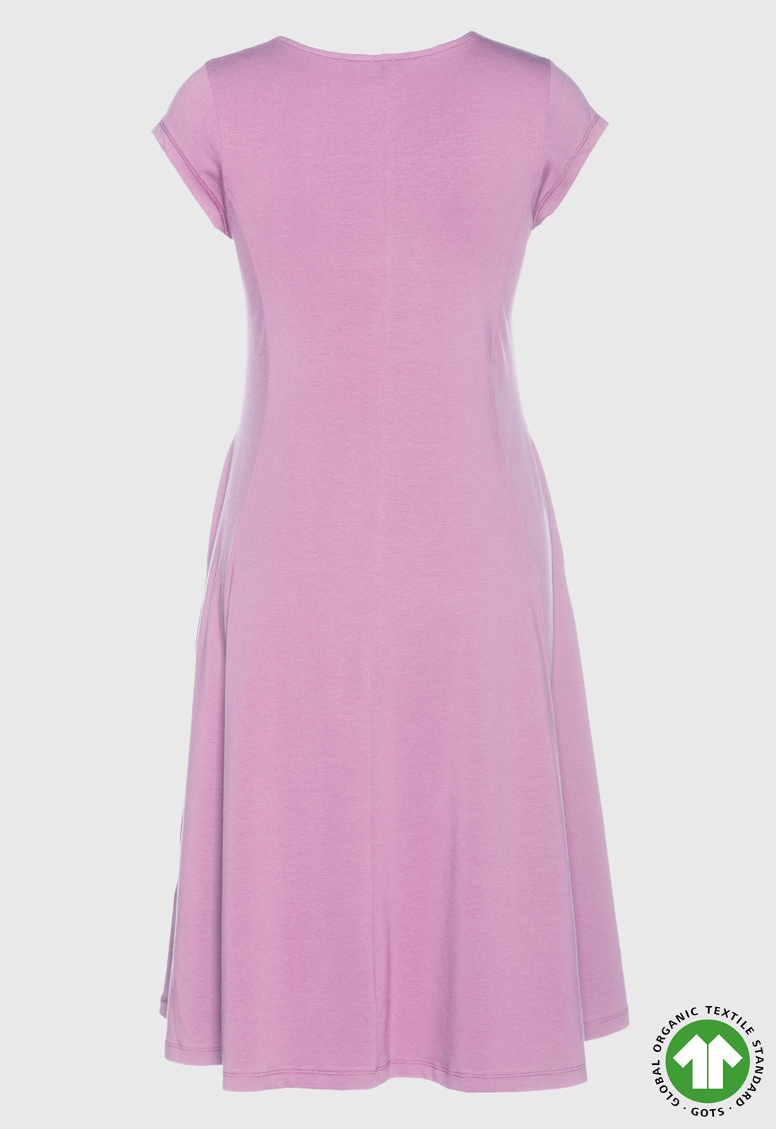 S26Dress-G1 – Langes Bio-Baumwollkleid mit schwingendem Rock