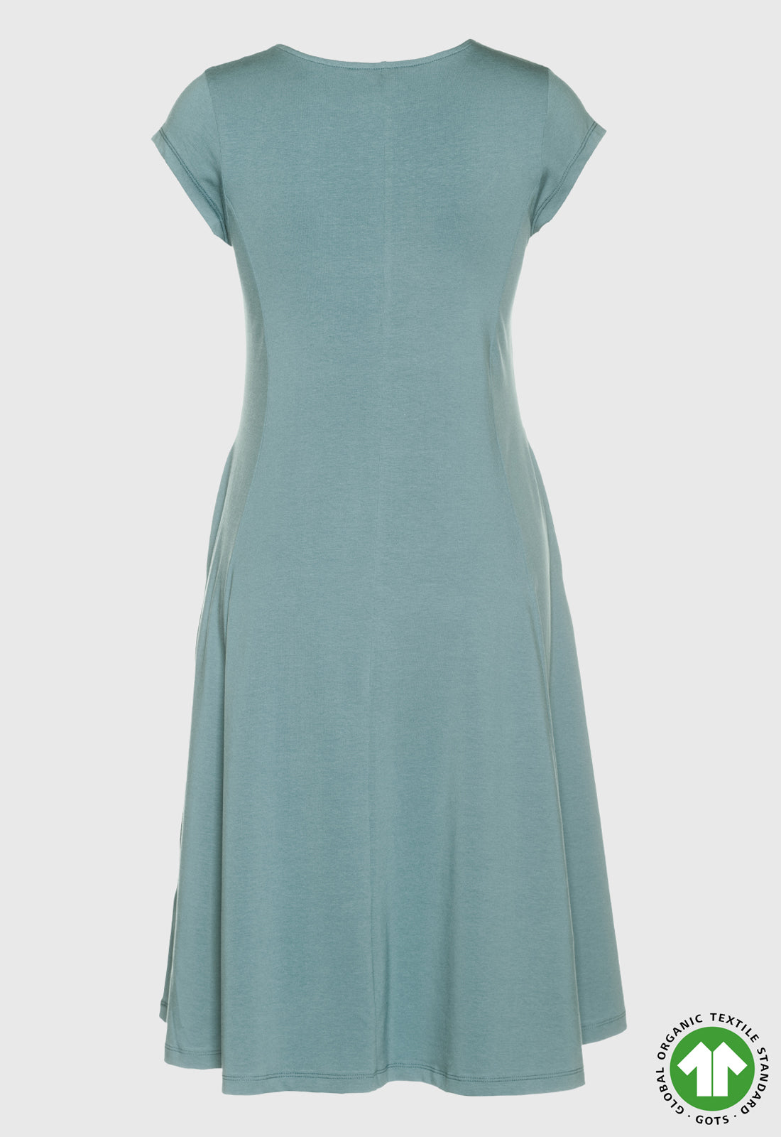 S26Dress-G1 – Langes Bio-Baumwollkleid mit schwingendem Rock