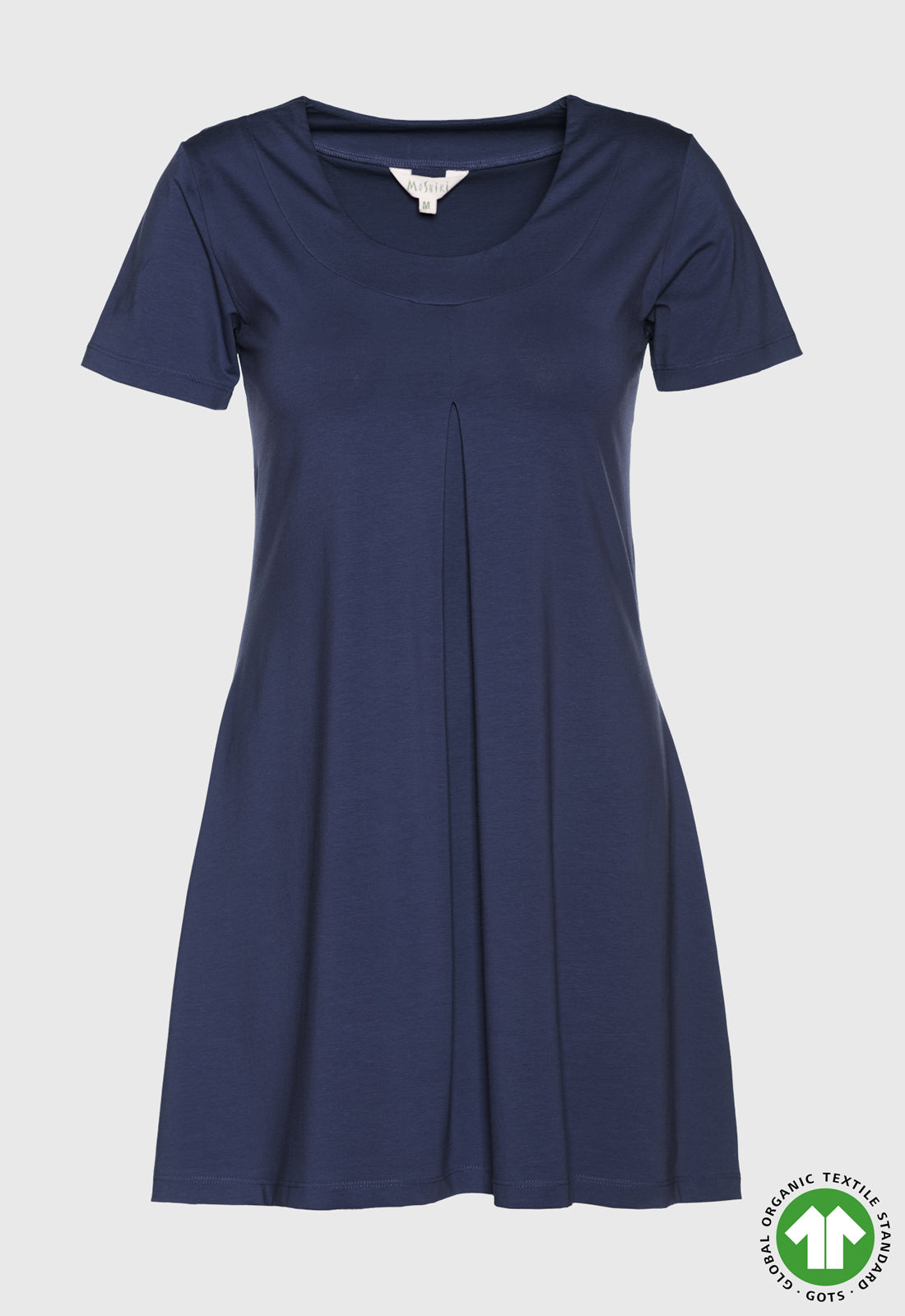 S26Dress-G2 – Feminines Bio-Baumwoll-Minikleid mit Falte