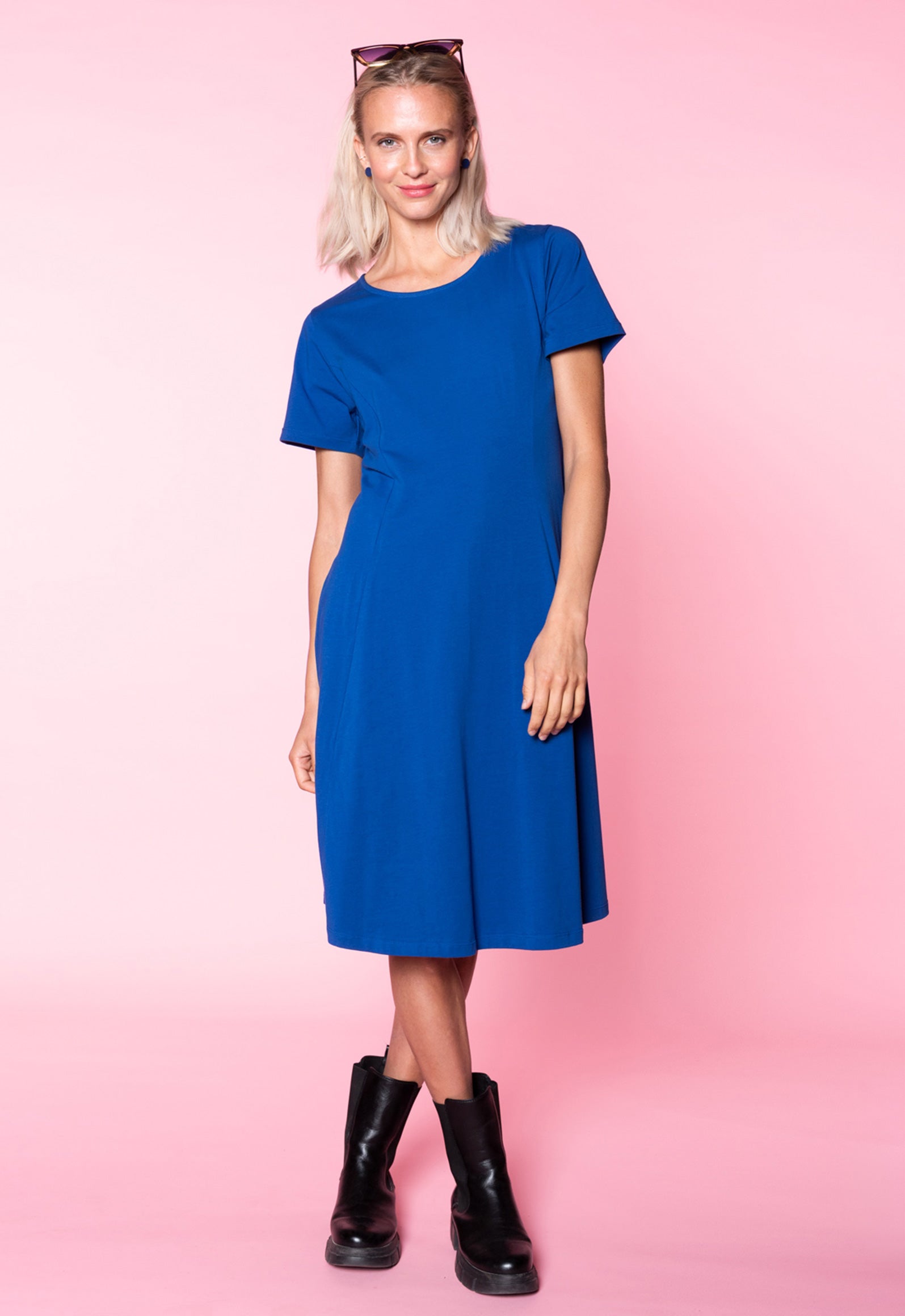 S26Dress-G3 – Kurzarmkleid mit Prinzess-Nähten