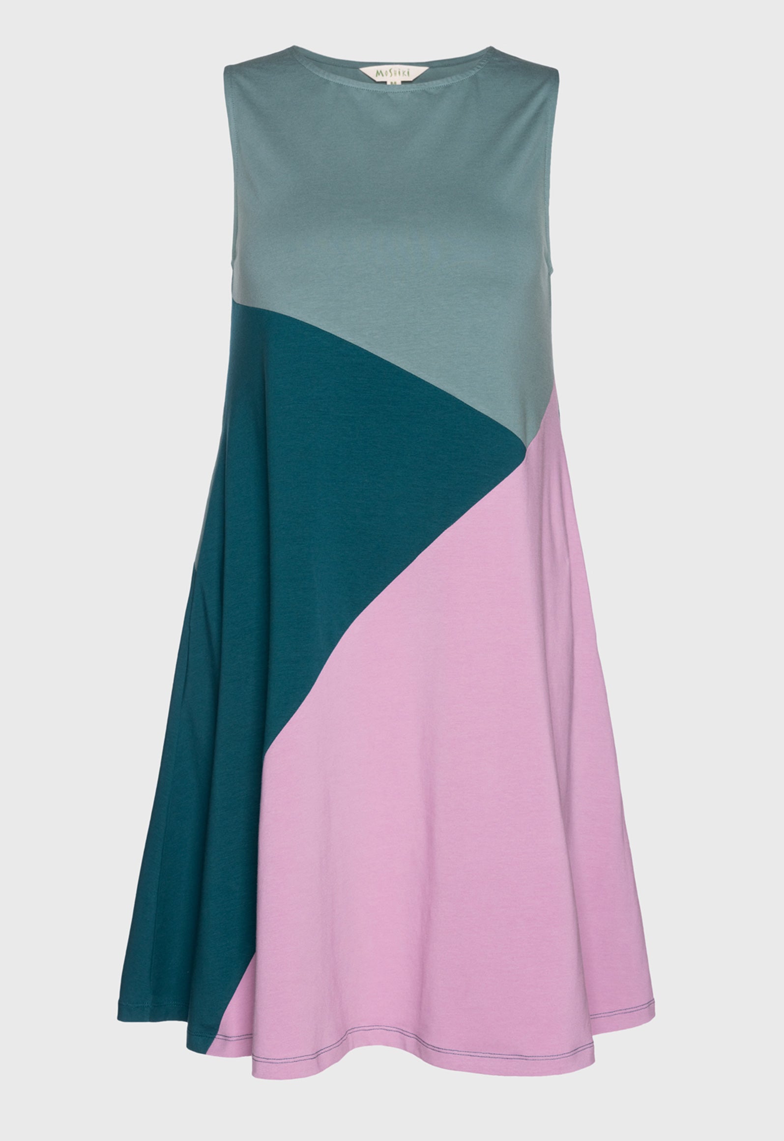 S26Dress-G4 – Patchwork-Kleid aus Bio-Baumwolle