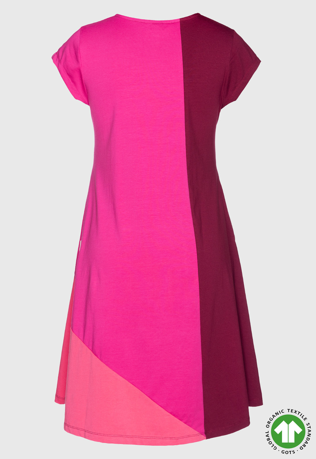 S26Dress-G5 – GOTS Bio-Baumwollkleid im Patchwork-Design