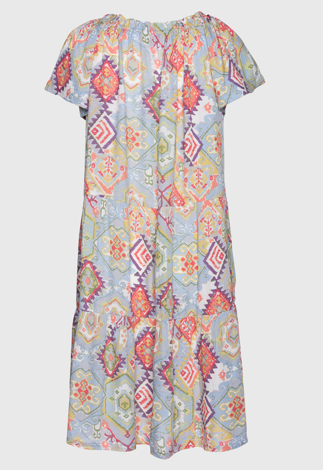 S26Dress-PR1 – Weites Stufenkleid aus 100 % Upcycled Rayon