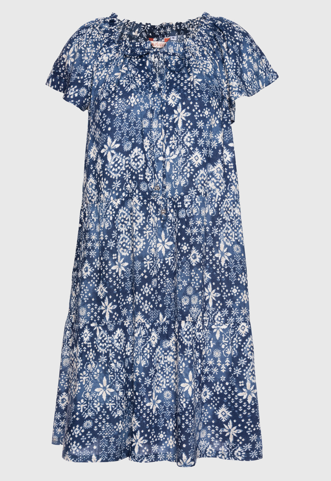 S26Dress-PR1 – Weites Stufenkleid aus 100 % Upcycled Rayon