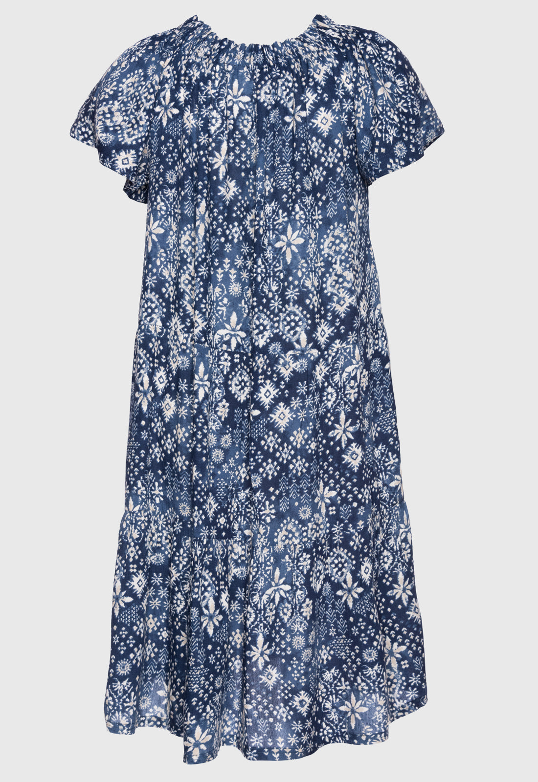 S26Dress-PR1 – Weites Stufenkleid aus 100 % Upcycled Rayon