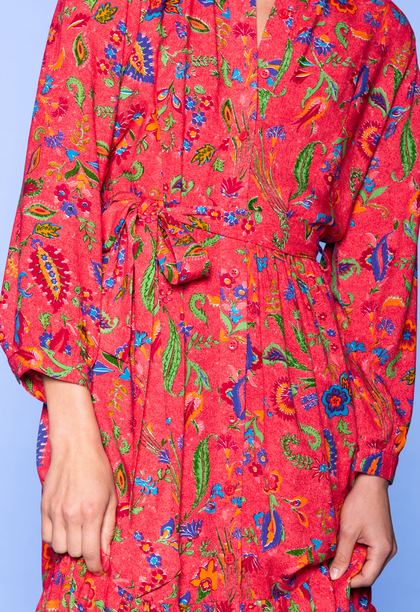 S26Dress-PR3 – Feminines Kleid mit Gürtel aus 100 % Upcycled Rayon