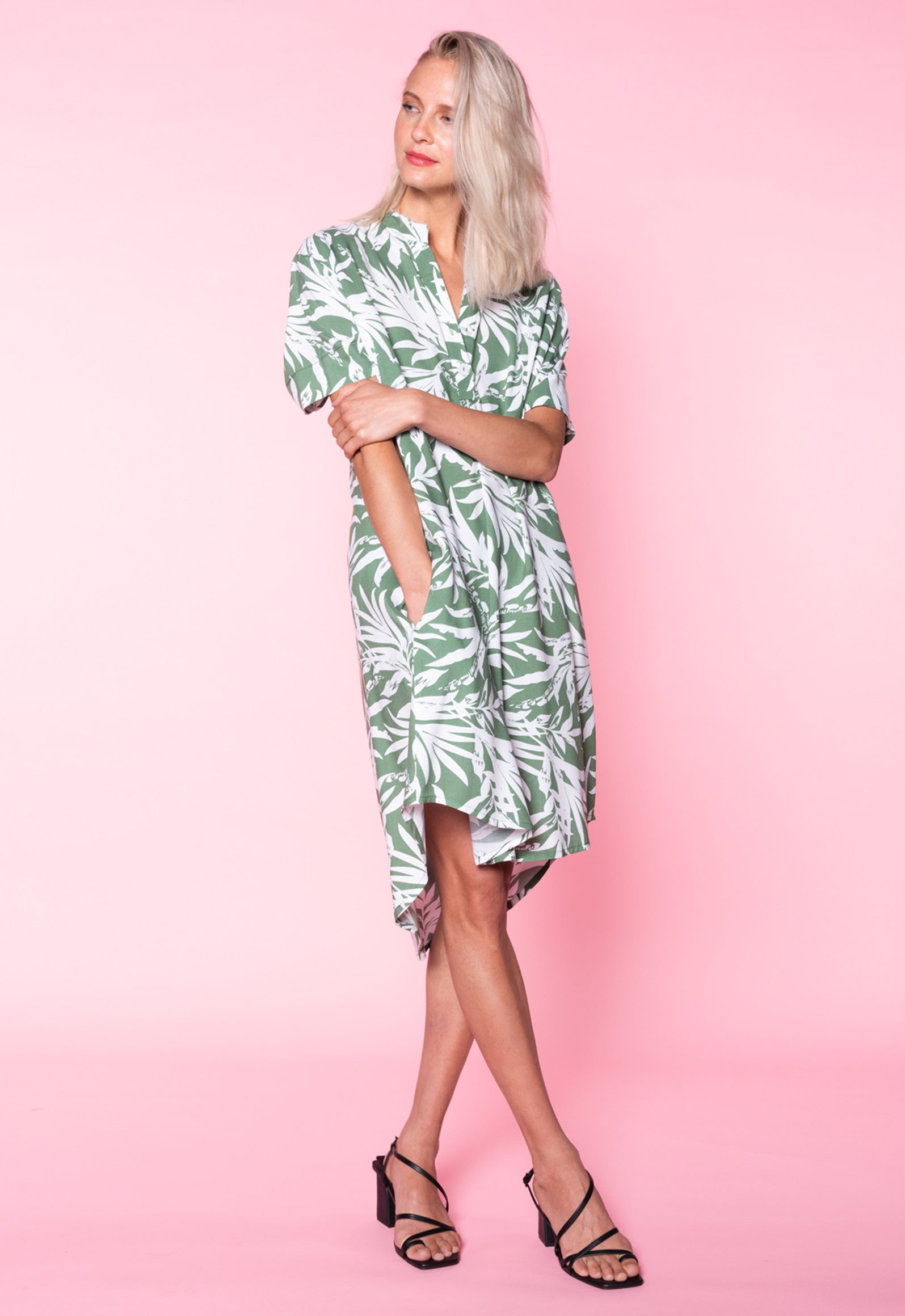 S26Dress-PR4 – Langes Hemdkleid mit High/Low-Saum