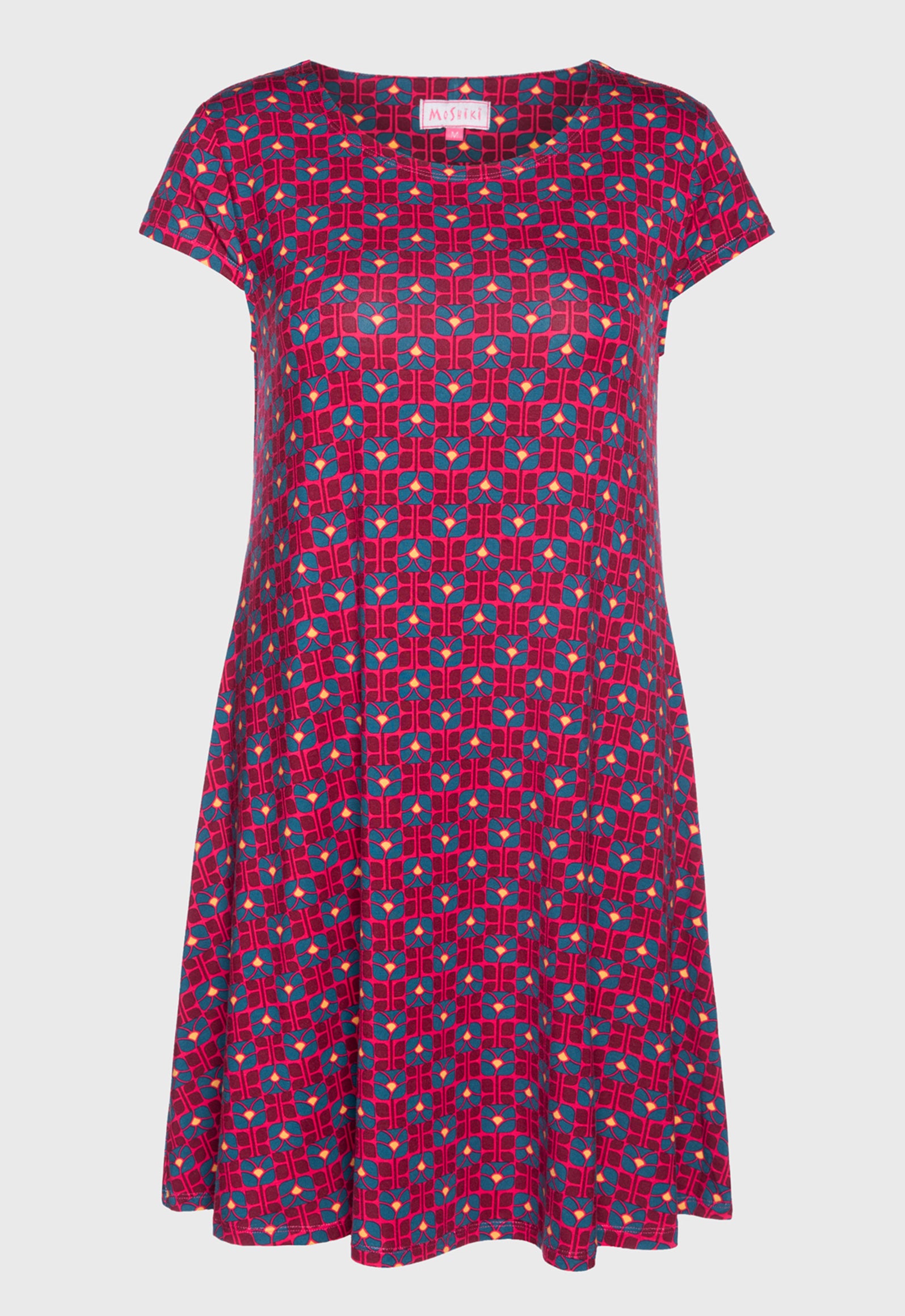 S26Dress-V2 – Kurzarmkleid mit Rundhalsausschnitt und Flügelärmeln