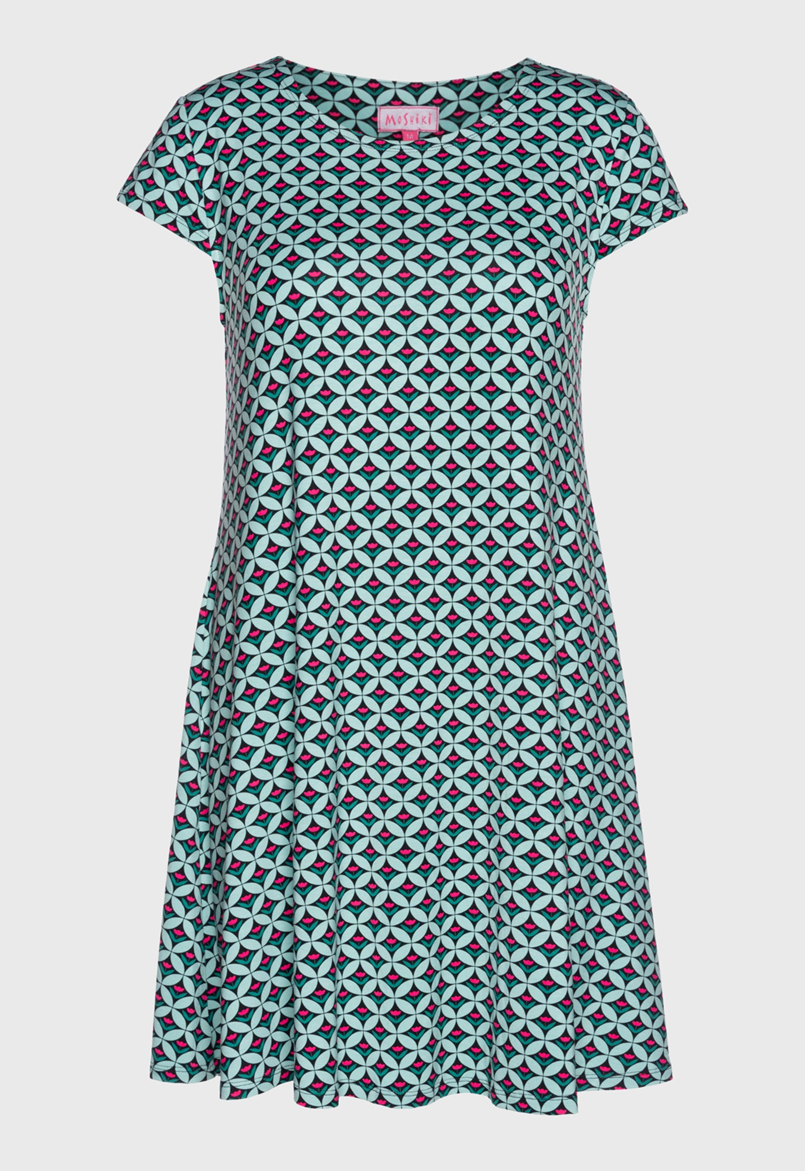 S26Dress-V2 – Kurzarmkleid mit Rundhalsausschnitt und Flügelärmeln