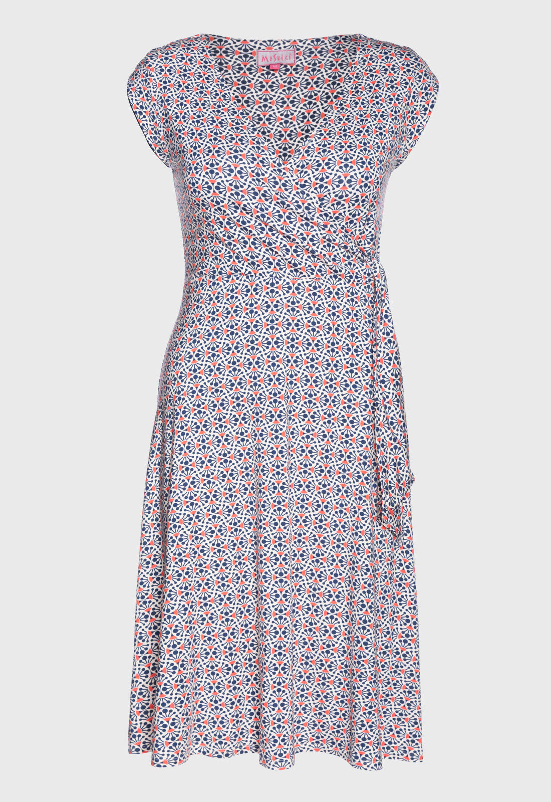 S26Dress-V4 – Kleid in Wickel-Optik mit V-Ausschnitt