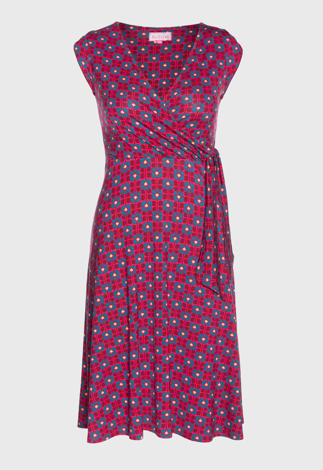 S26Dress-V4 – Kleid in Wickel-Optik mit V-Ausschnitt